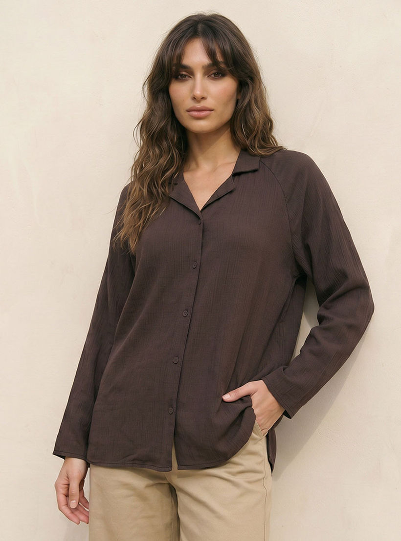 Splash Smart Shirt with Crinkle Textured Design-women-clothing-shirtsandblouses-shirts-image-6