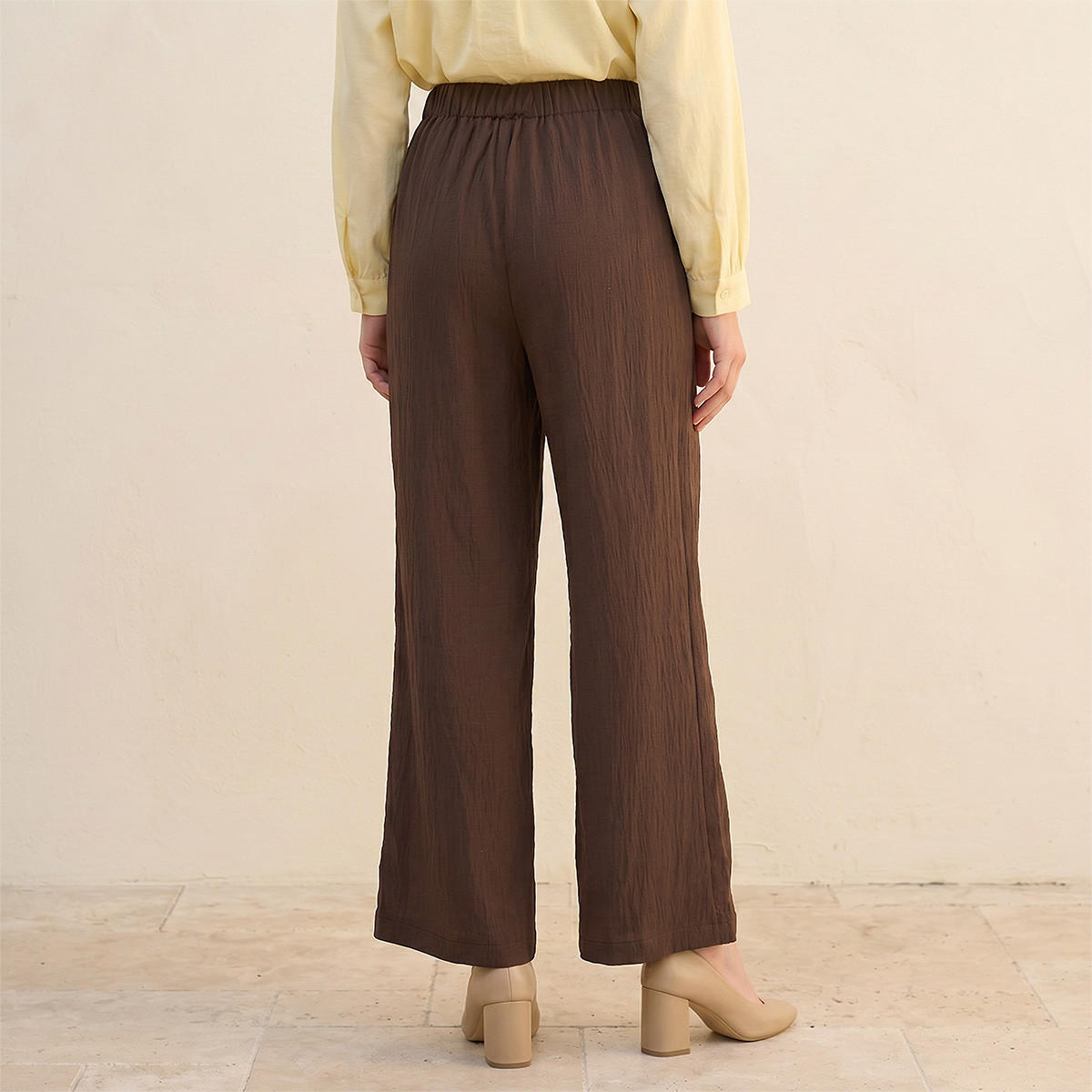 Splash Smart Textured Wide Leg Pants-women-clothing-trousers-image-4
