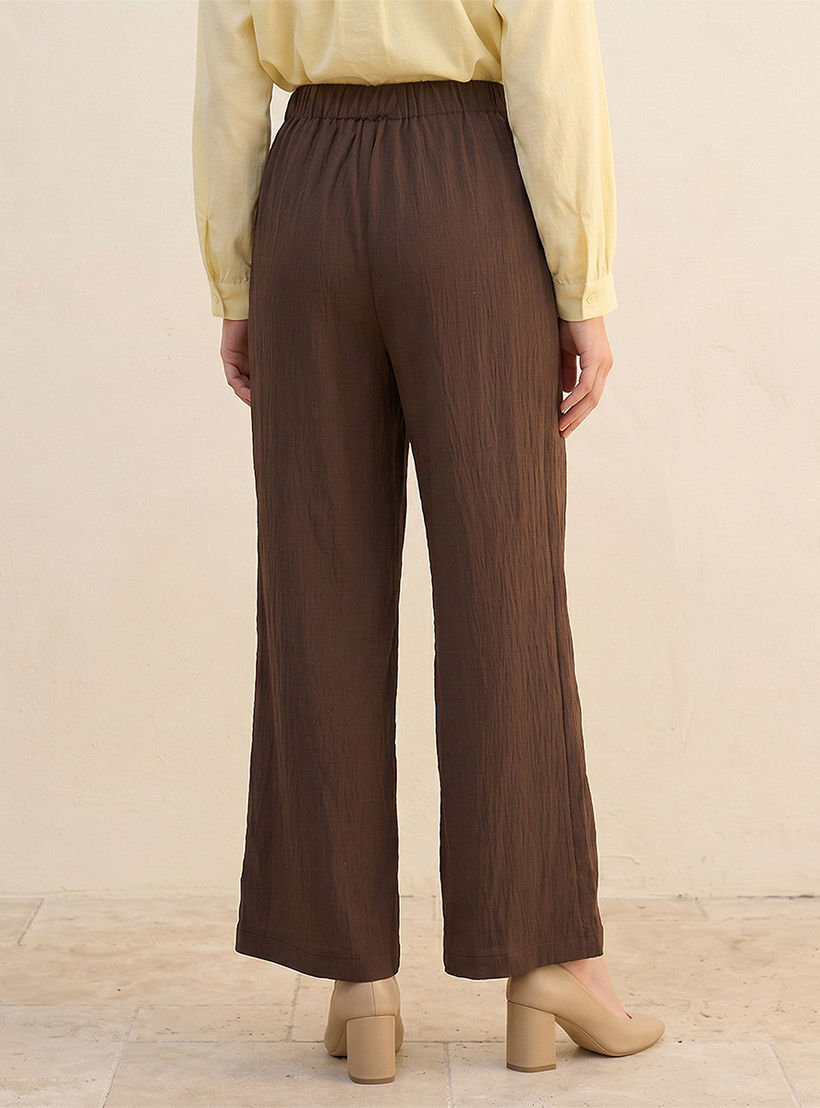 Splash Smart Textured Wide Leg Pants-women-clothing-trousers-image-4