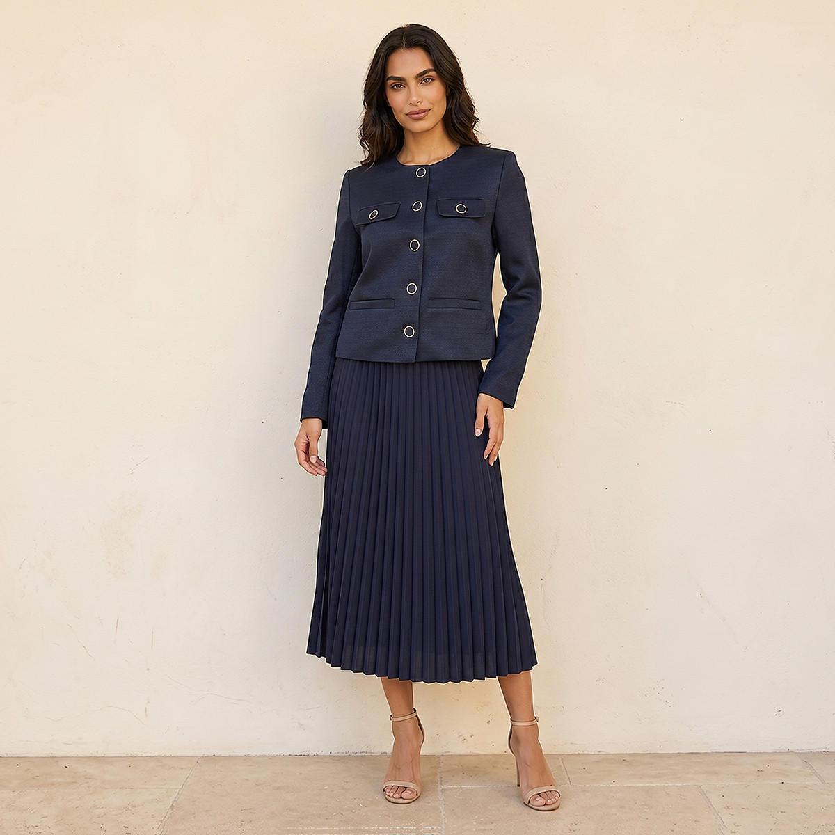 جاكيت شنييل راقي بتصميم عصري بزينة طية من سبلاش سمارت-women-clothing-coatsandjackets-jackets-image-3