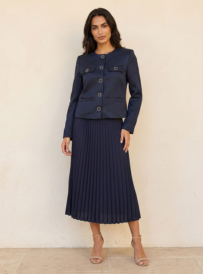 جاكيت شنييل راقي بتصميم عصري بزينة طية من سبلاش سمارت-women-clothing-coatsandjackets-jackets-image-3