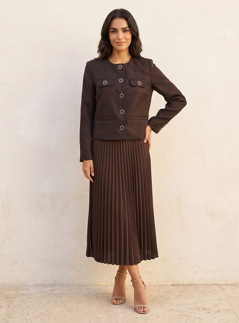 جاكيت شنييل راقي بتصميم عصري بزينة طية من سبلاش سمارت-women-clothing-coatsandjackets-jackets-image-3