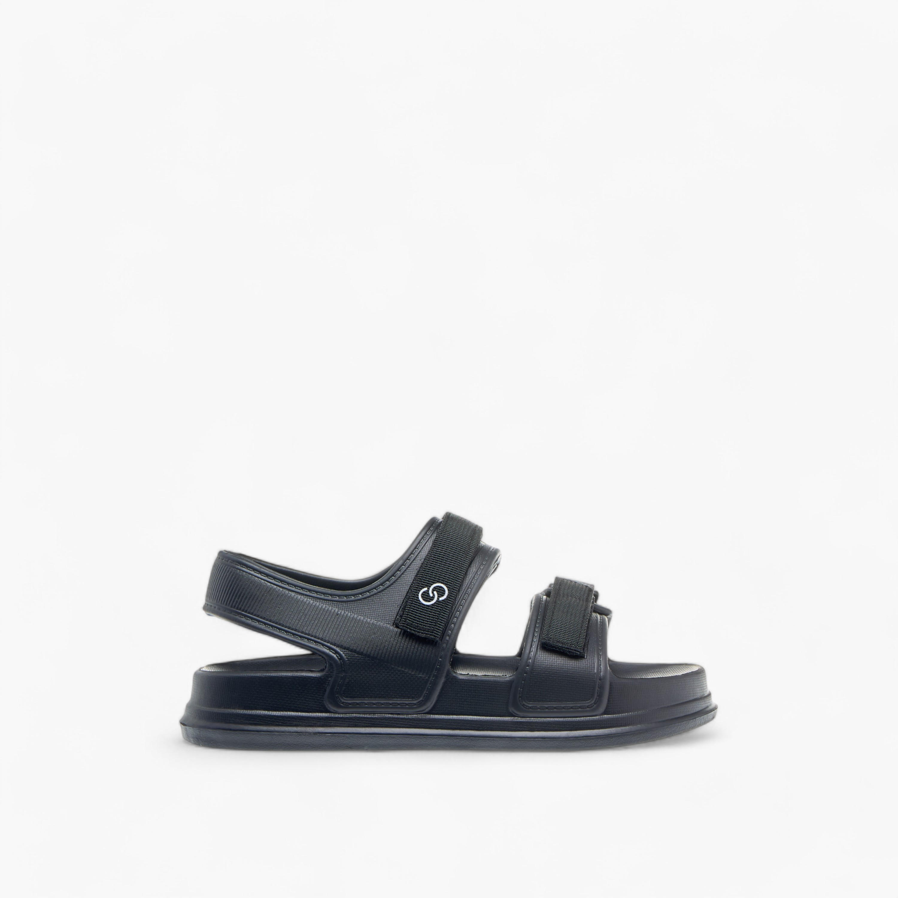 Celeste Women's Textured Strap Sandals with Hook and Loop Closure-women-shoes-flipflopsandslides-image-2