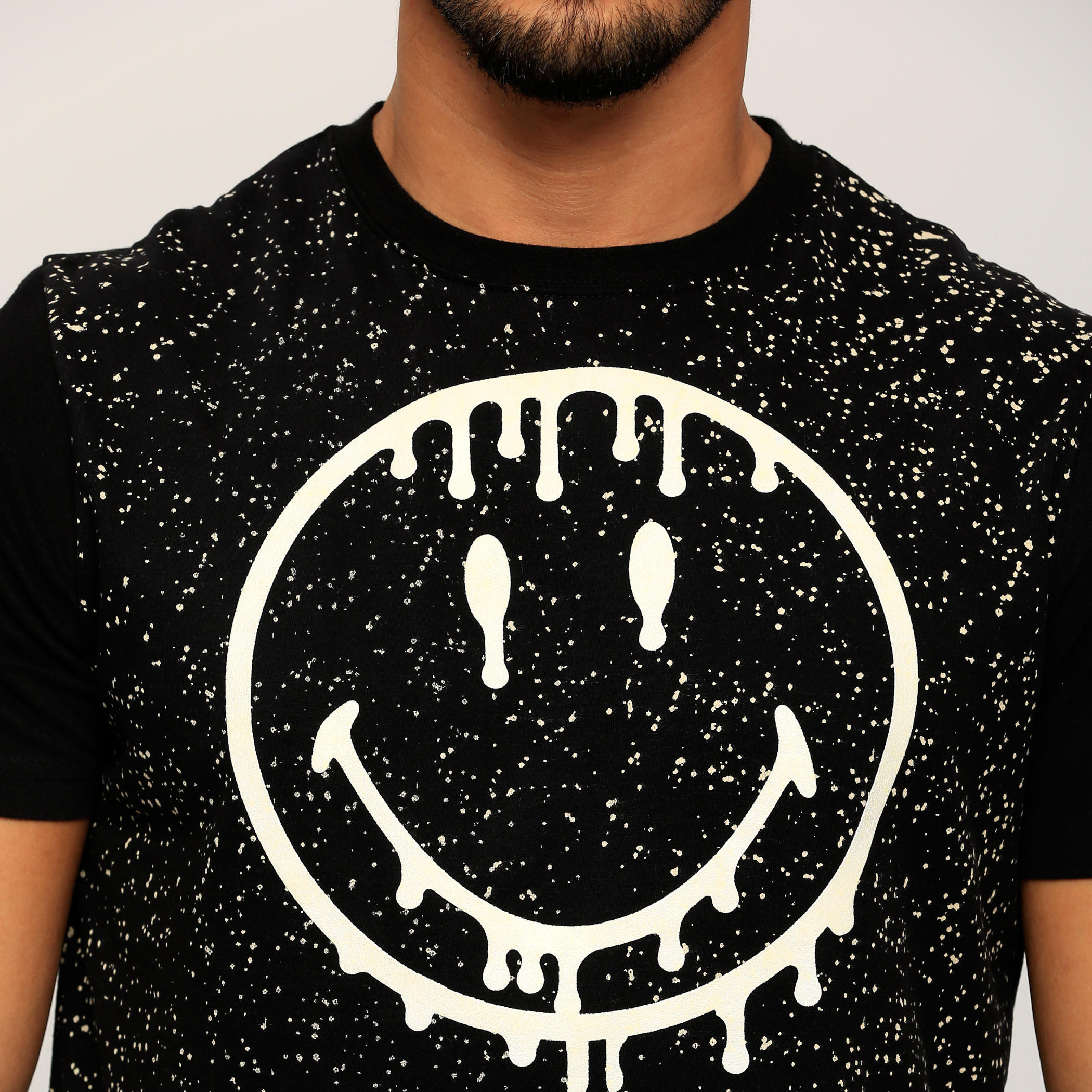 Smiley World Printed T-Shirt with Round Neck and Short Sleeves-men-clothing-tshirtsandpolos-tshirts-image-4