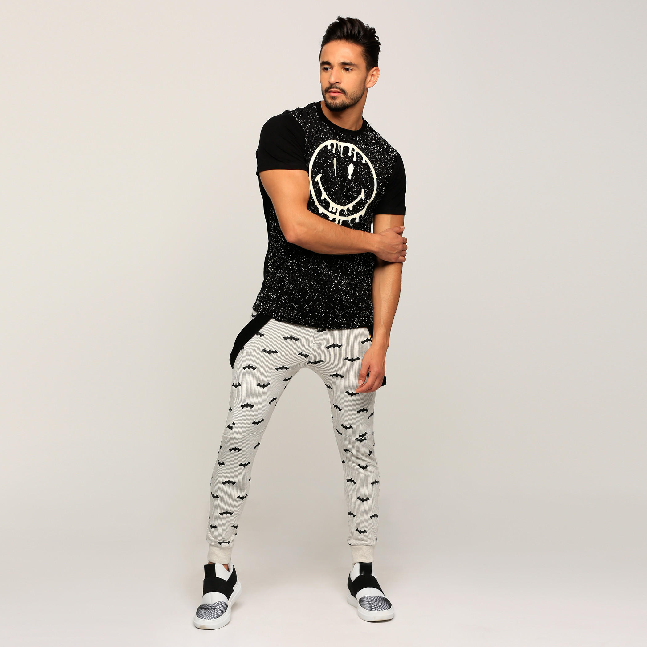 Smiley World Printed T-Shirt with Round Neck and Short Sleeves-men-clothing-tshirtsandpolos-tshirts-image-5