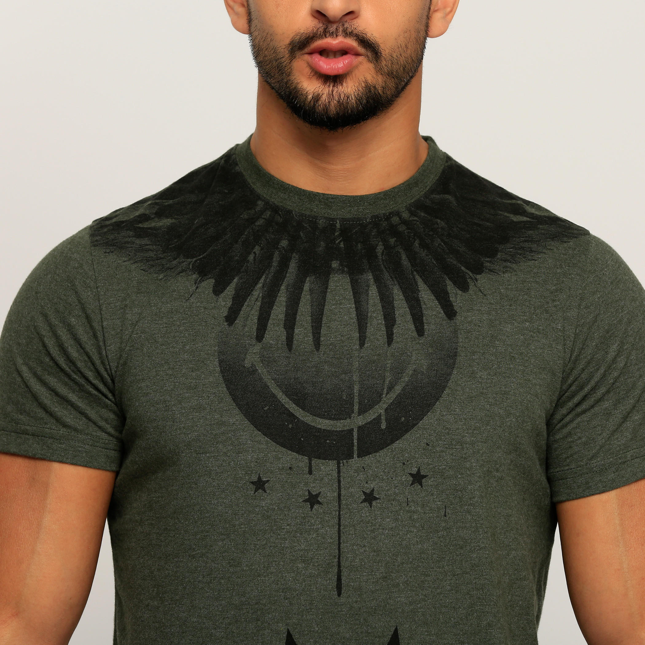 Smiley World Printed Round Neck T-Shirt with Short Sleeves-men-clothing-tshirtsandpolos-tshirts-image-4