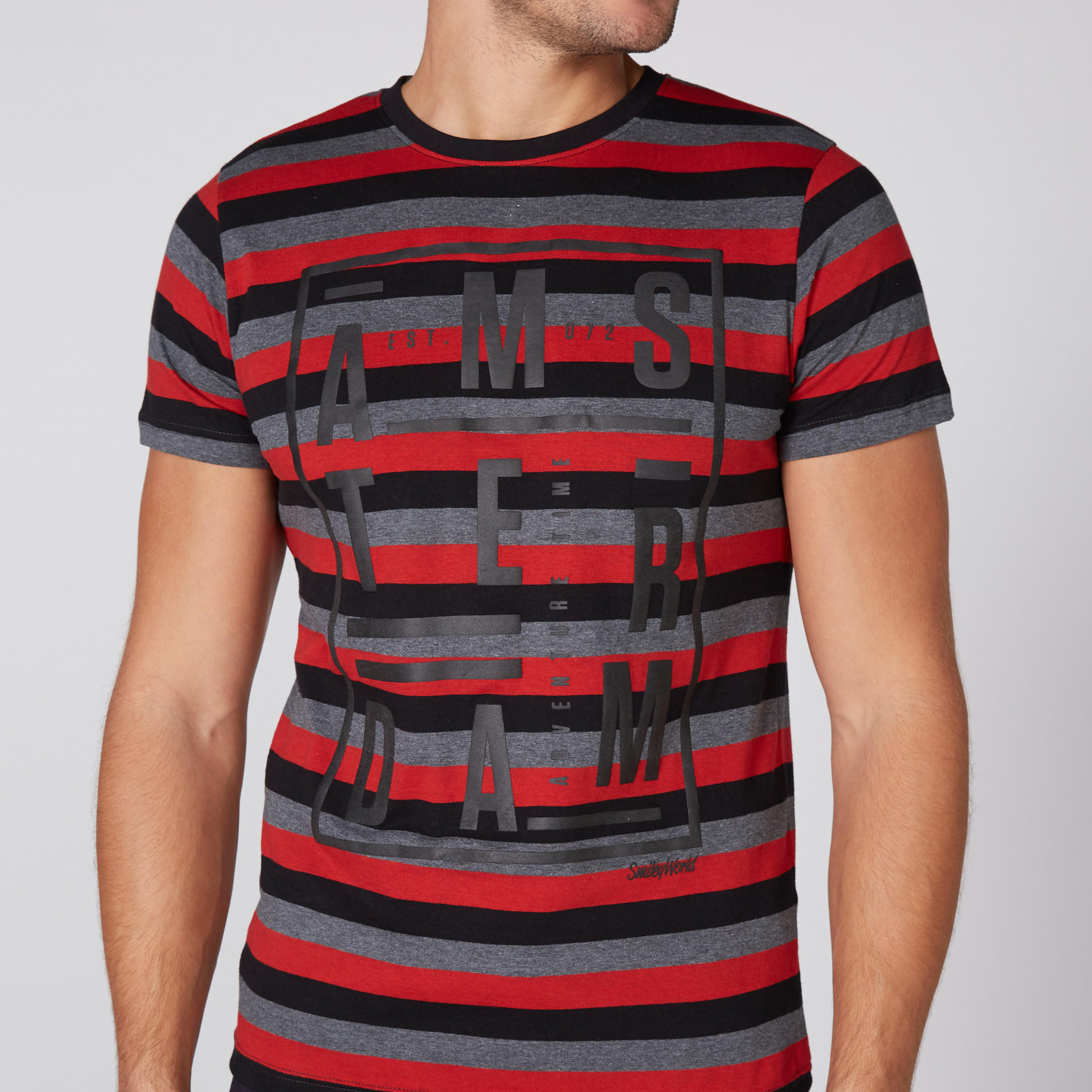 Smiley World Printed T-Shirt with Round Neck and Short Sleeves-men-clothing-tshirtsandpolos-tshirts-image-3