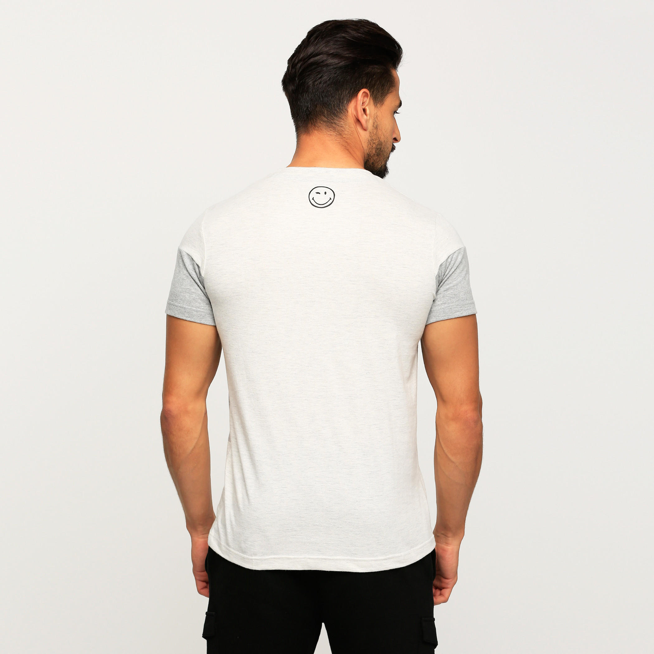 Smiley World Printed Round Neck T-Shirt with Short Sleeves-men-clothing-tshirtsandpolos-tshirts-image-2