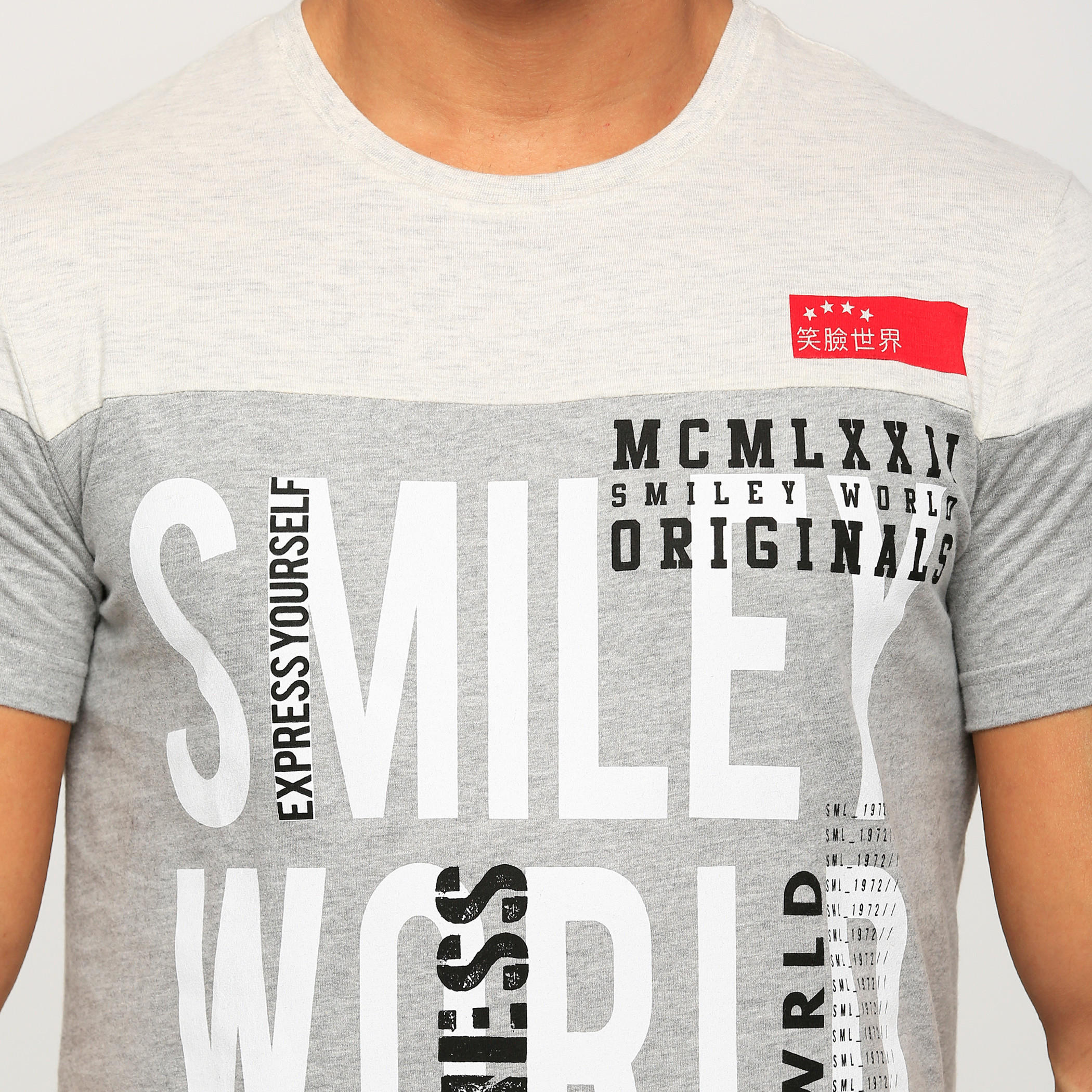Smiley World Printed Round Neck T-Shirt with Short Sleeves-men-clothing-tshirtsandpolos-tshirts-image-4