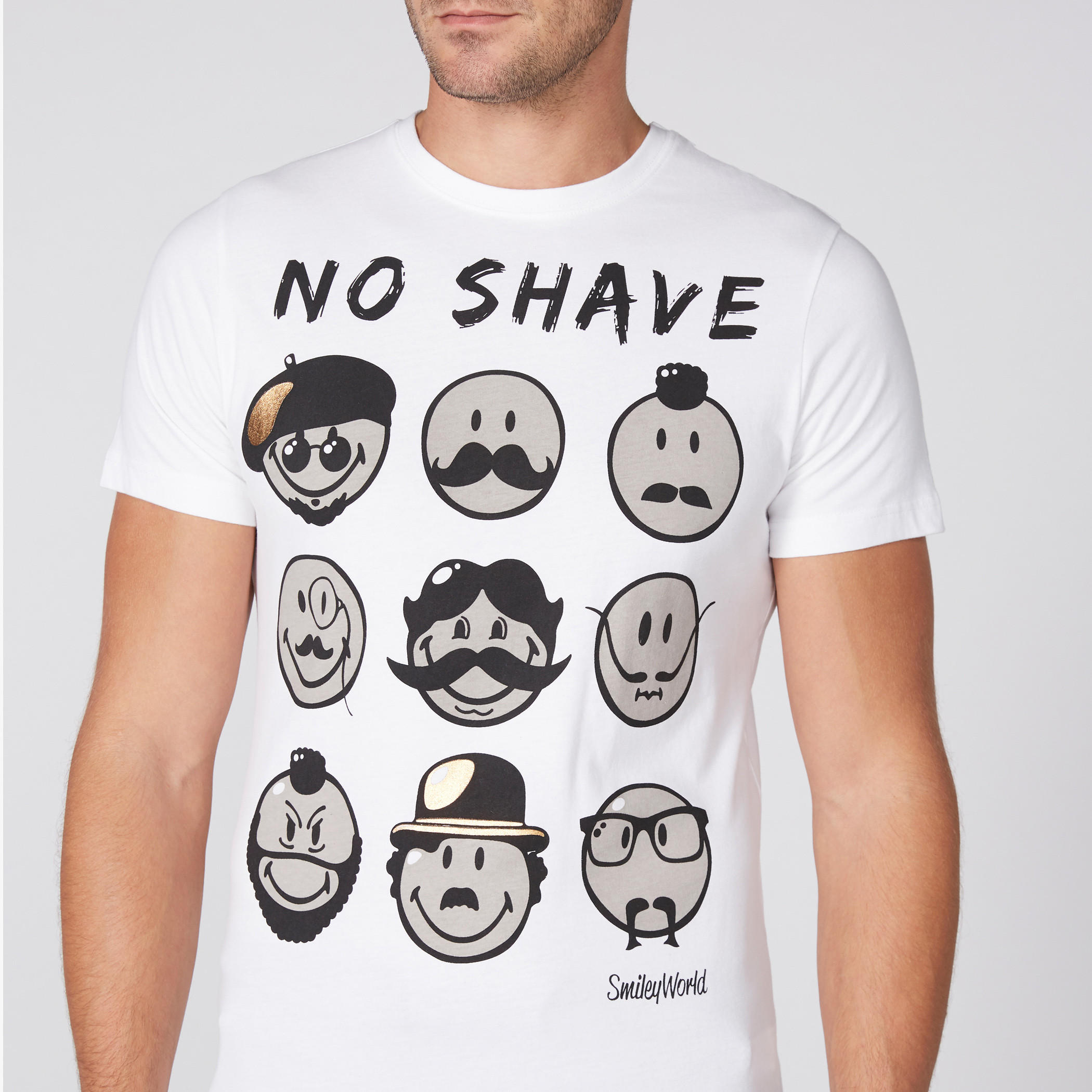 تيشيرت بياقة مستديرة وأكمام قصيرة وطبعات سمايلي وورلد-men-clothing-tshirtsandpolos-tshirts-image-3