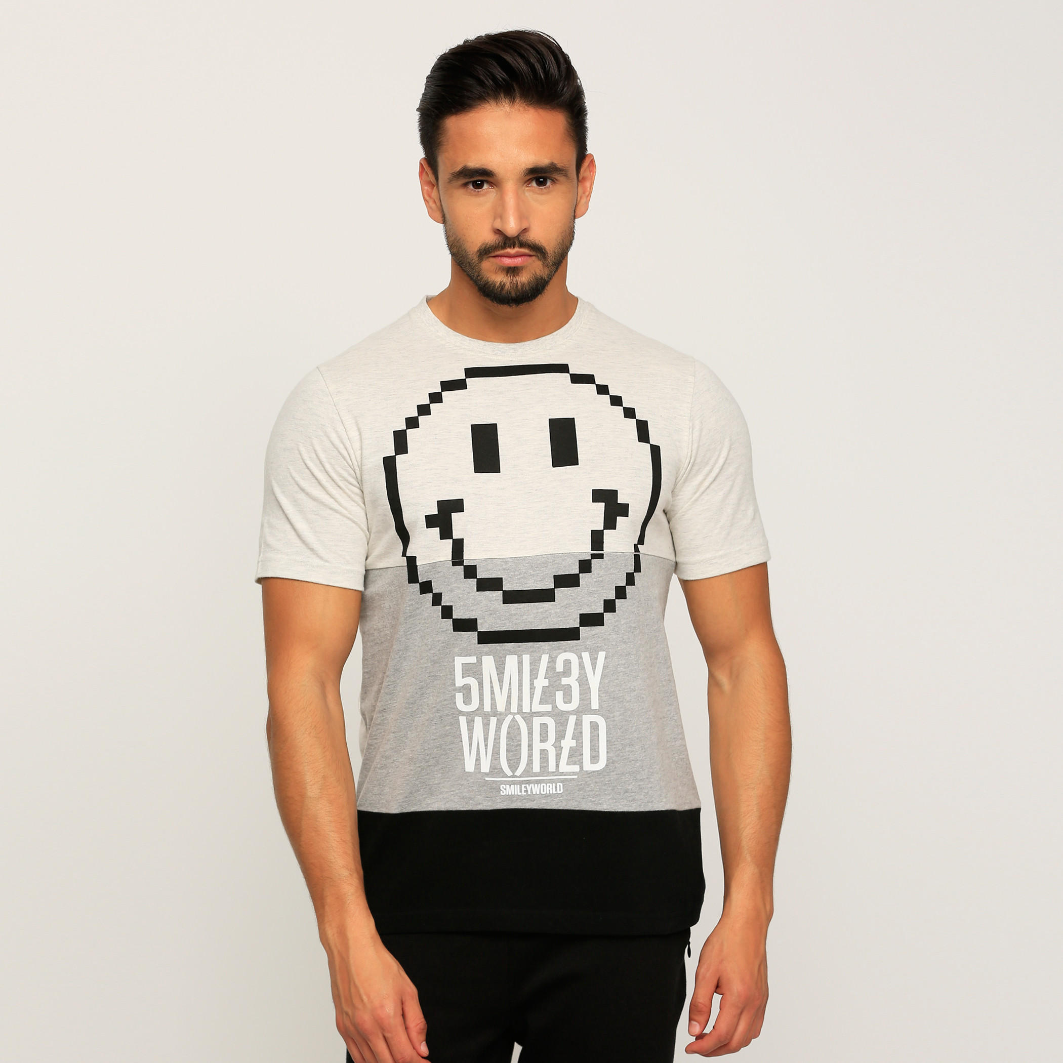 Smiley World Printed T-Shirt with Round Neck and Short Sleeves-men-clothing-tshirtsandpolos-tshirts-image-1