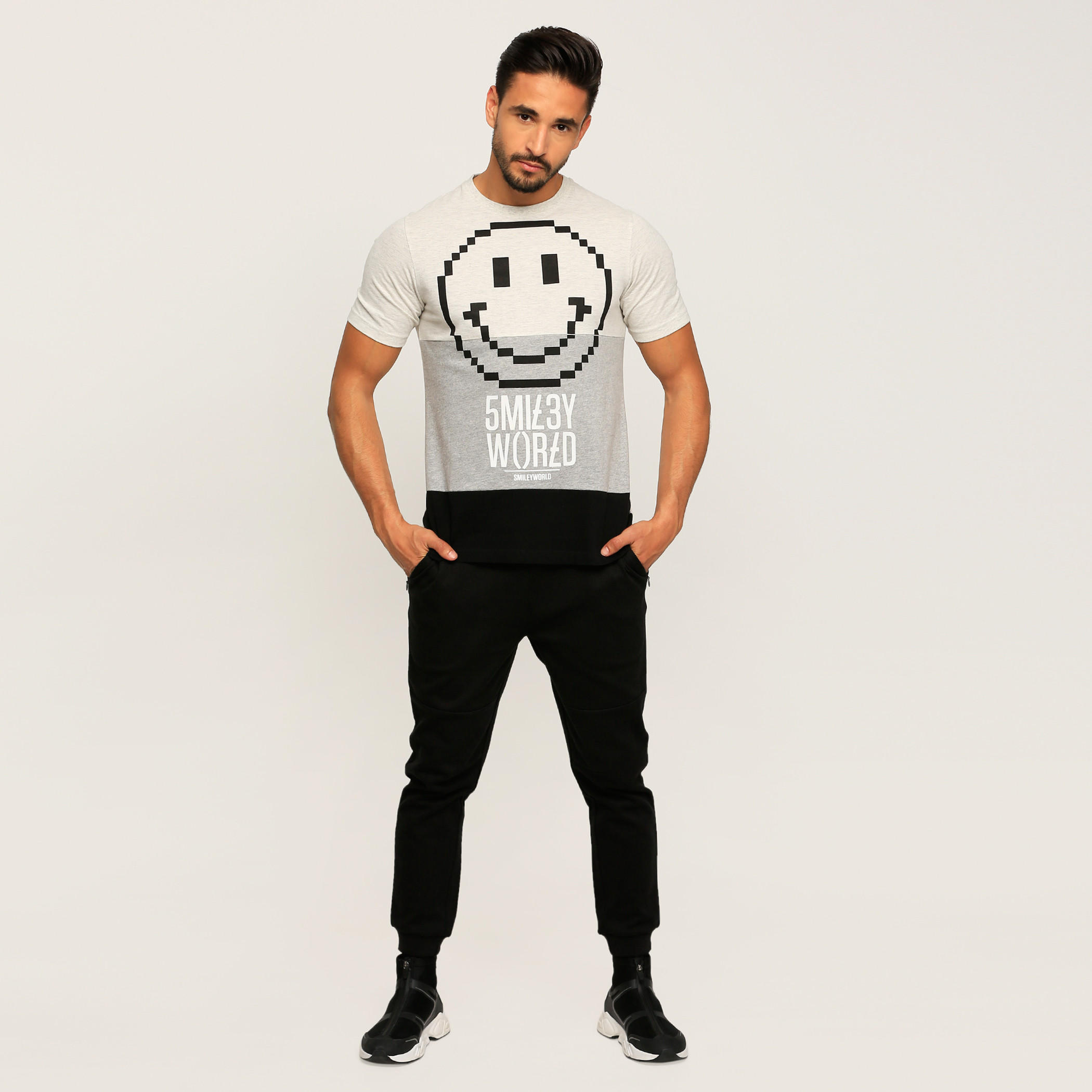 Smiley World Printed T-Shirt with Round Neck and Short Sleeves-men-clothing-tshirtsandpolos-tshirts-image-5