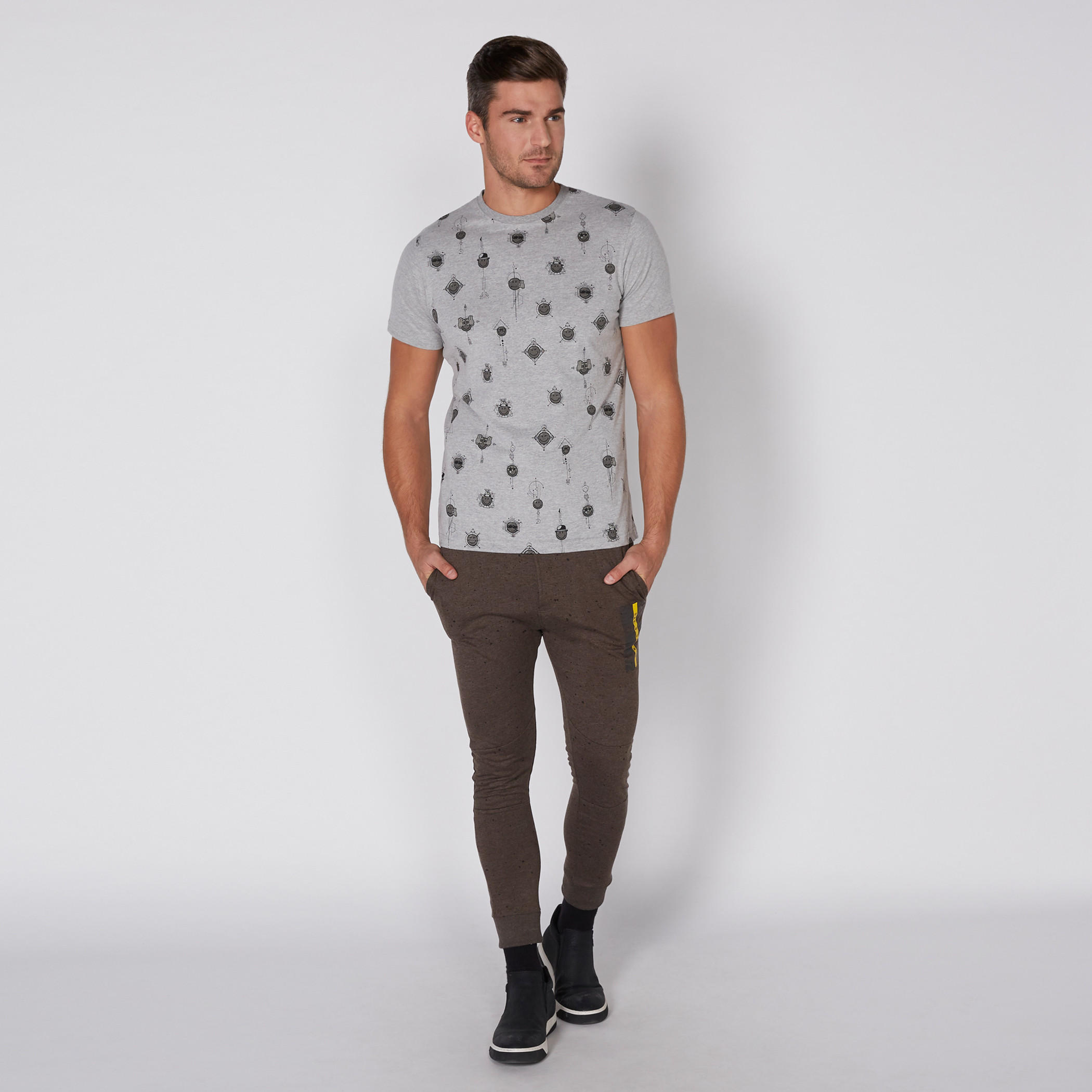 Smiley World Printed T-Shirt with Round Neck and Short Sleeves-men-clothing-tshirtsandpolos-tshirts-image-2