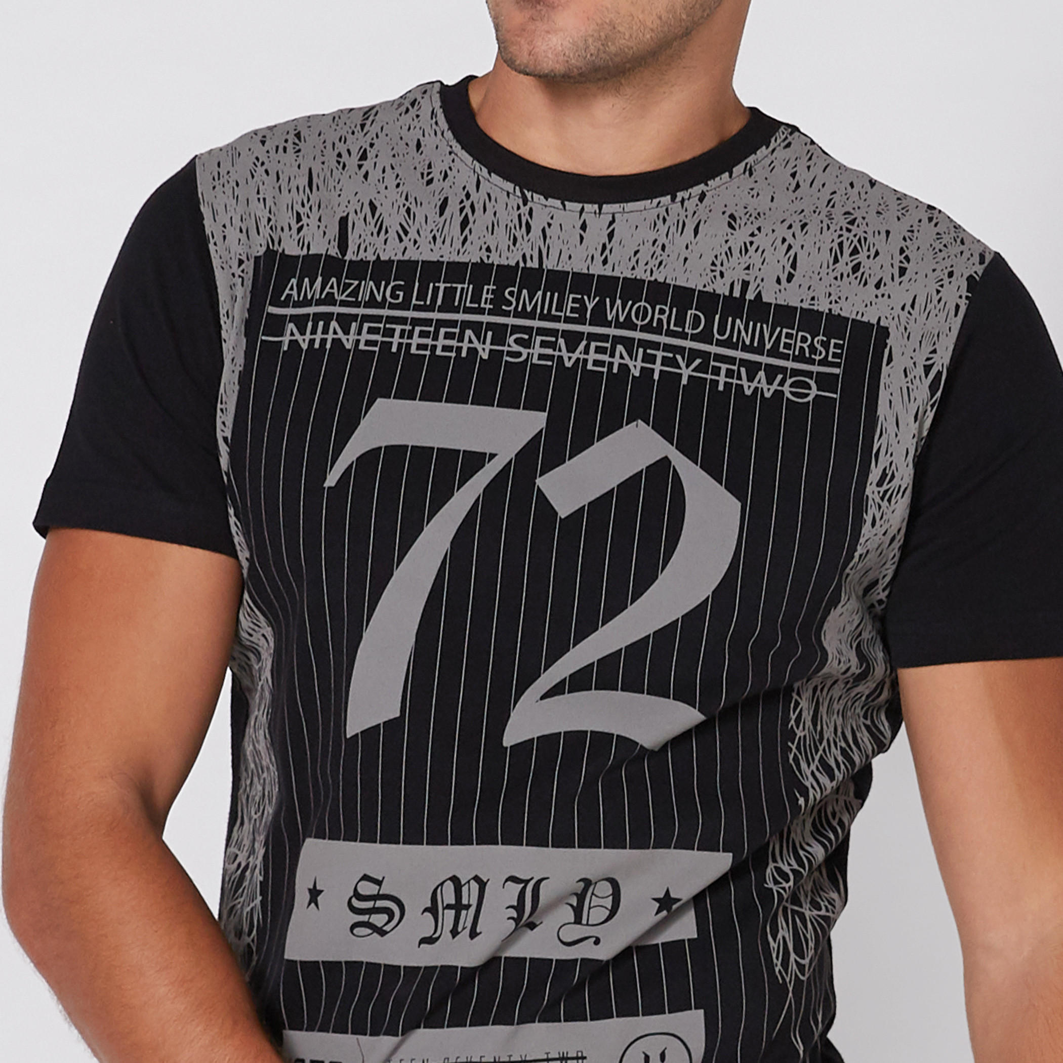 Smiley World Printed T-Shirt with Round Neck and Short Sleeves-men-clothing-tshirtsandpolos-tshirts-image-3