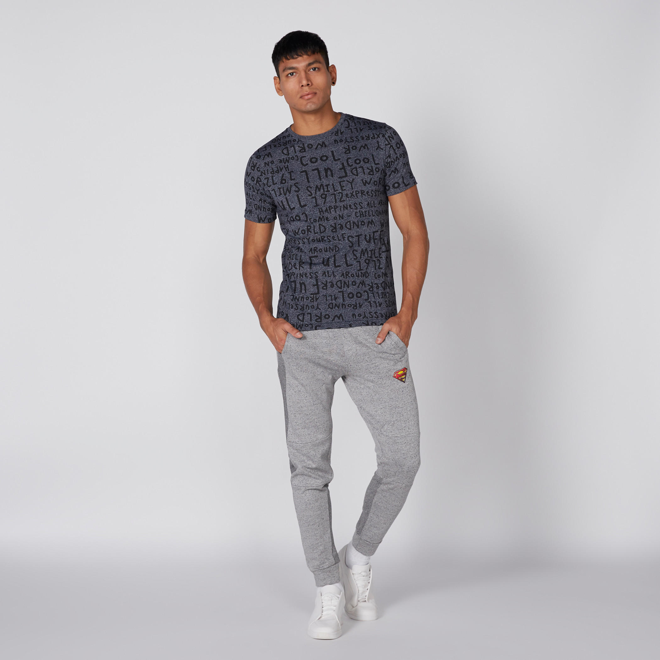 Smiley World Printed T-Shirt with Short Sleeves-men-clothing-tshirtsandpolos-tshirts-image-1
