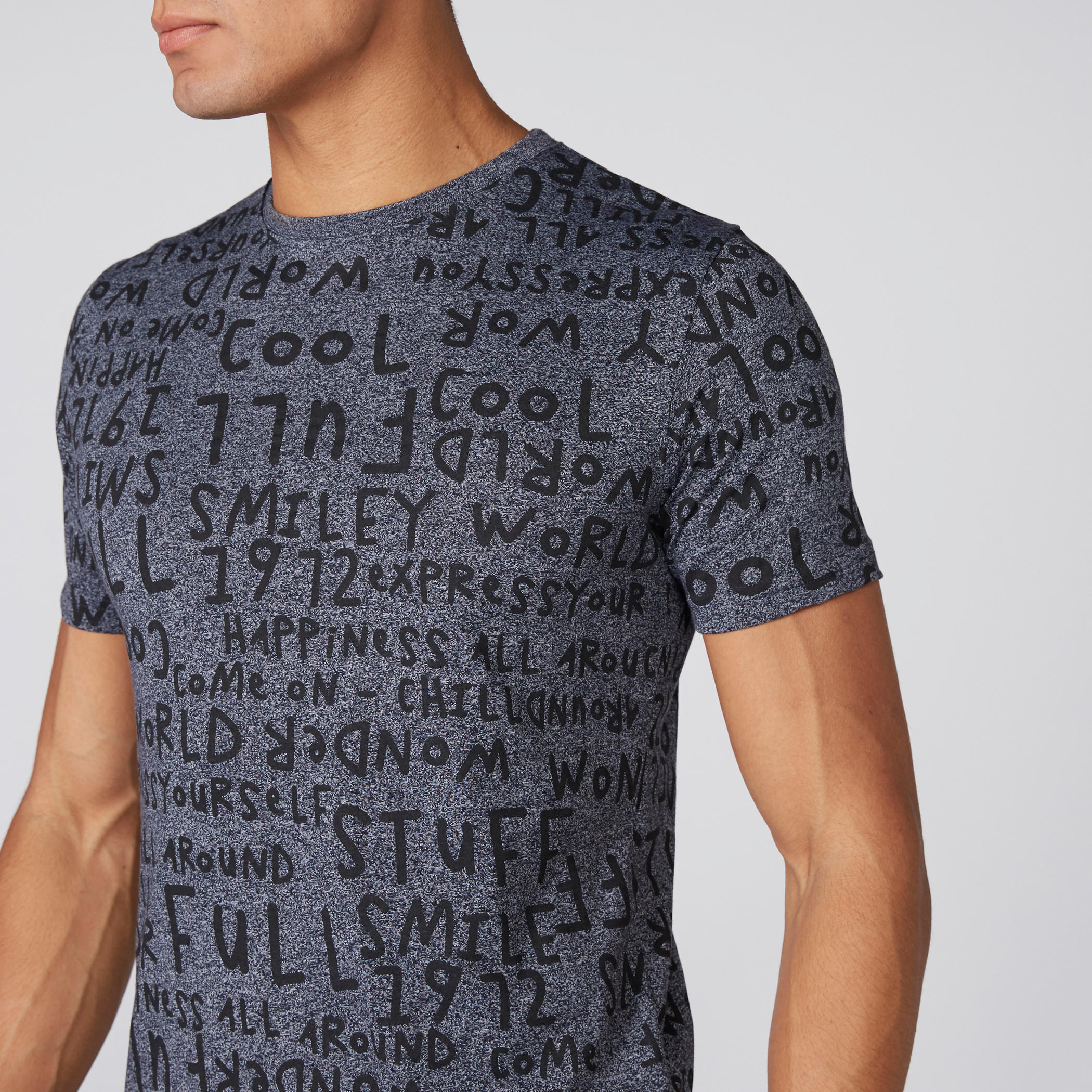 Smiley World Printed T-Shirt with Short Sleeves-men-clothing-tshirtsandpolos-tshirts-image-2