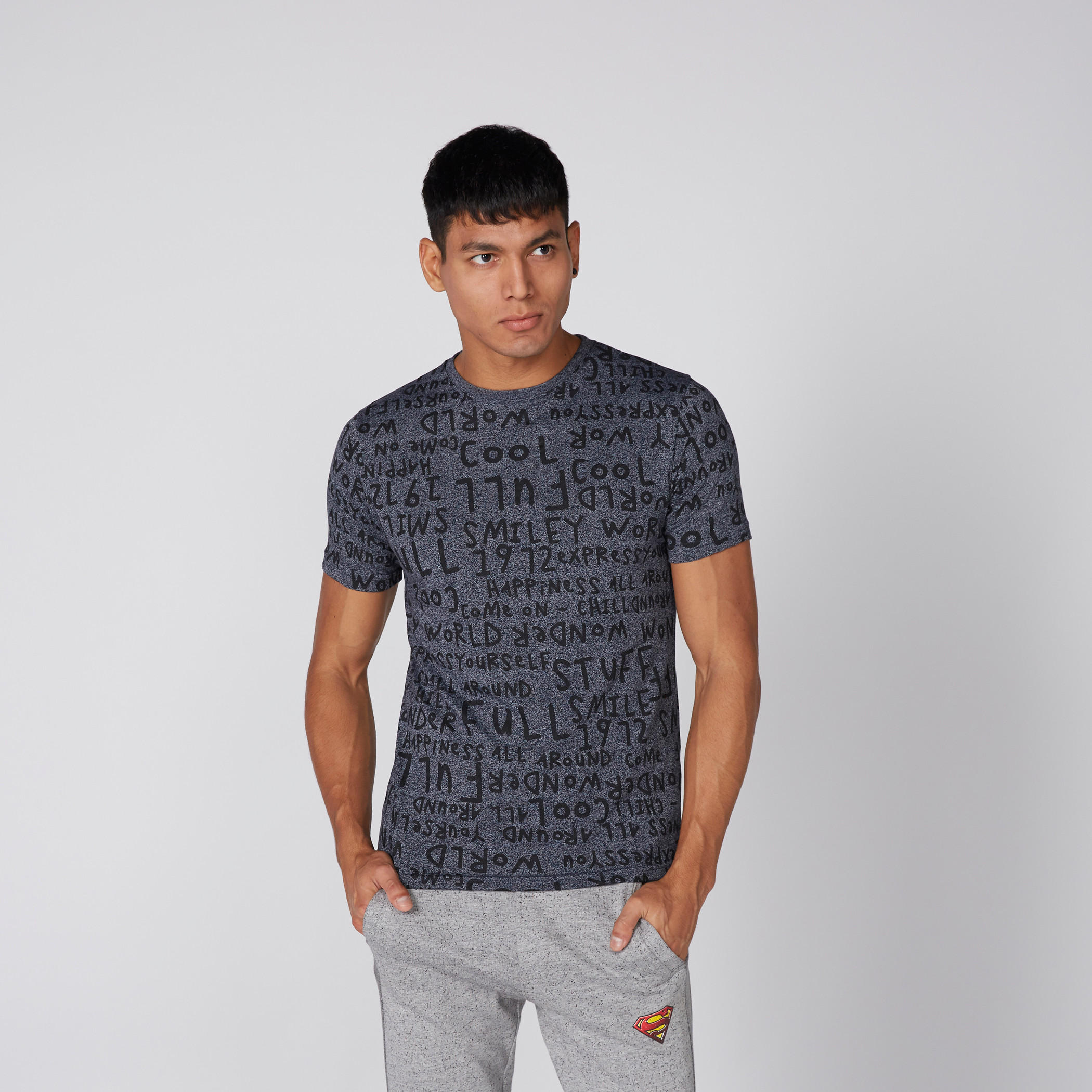 Smiley World Printed T-Shirt with Short Sleeves-men-clothing-tshirtsandpolos-tshirts-image-3