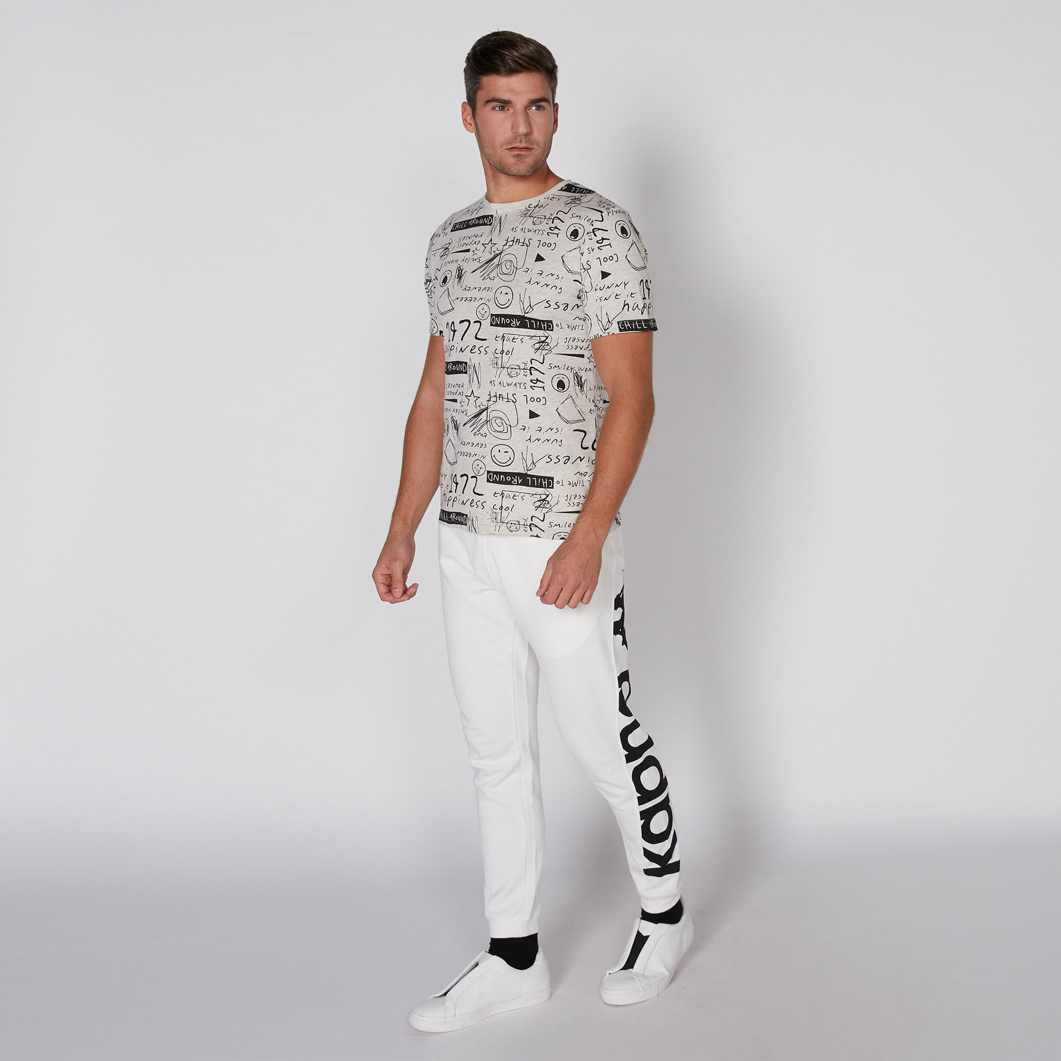 Smiley World Printed T-Shirt with Round Neck and Short Sleeves-men-clothing-tshirtsandpolos-tshirts-image-1