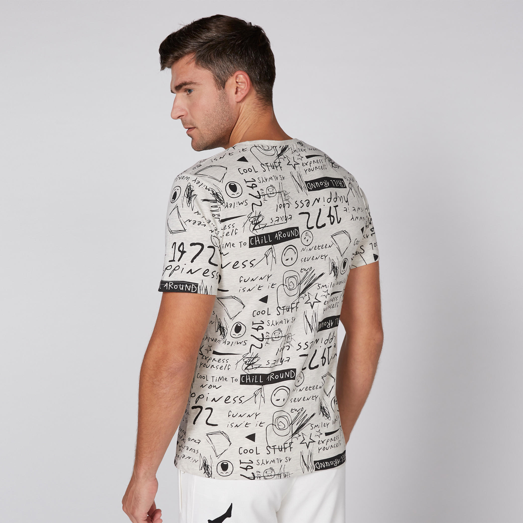 Smiley World Printed T-Shirt with Round Neck and Short Sleeves-men-clothing-tshirtsandpolos-tshirts-image-4