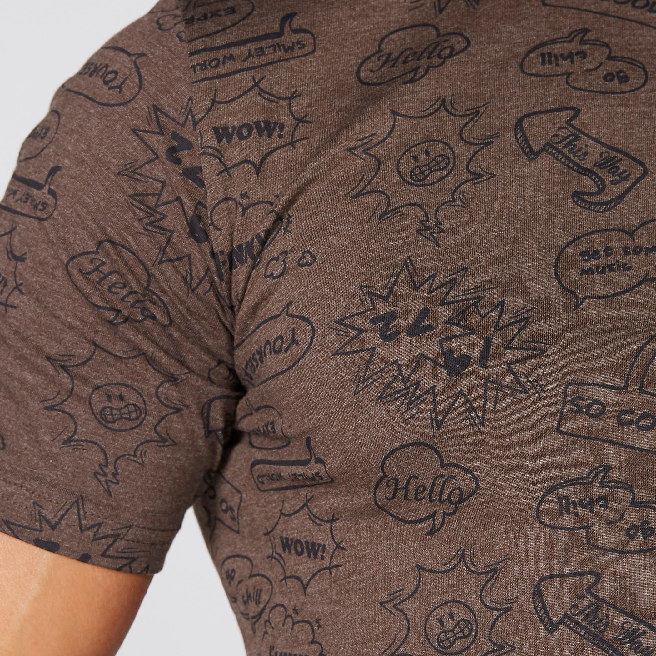 تيشيرت بياقة ضيّقة وأكمام قصيرة وطبعات سمايلي وورلد-men-clothing-tshirtsandpolos-tshirts-image-3