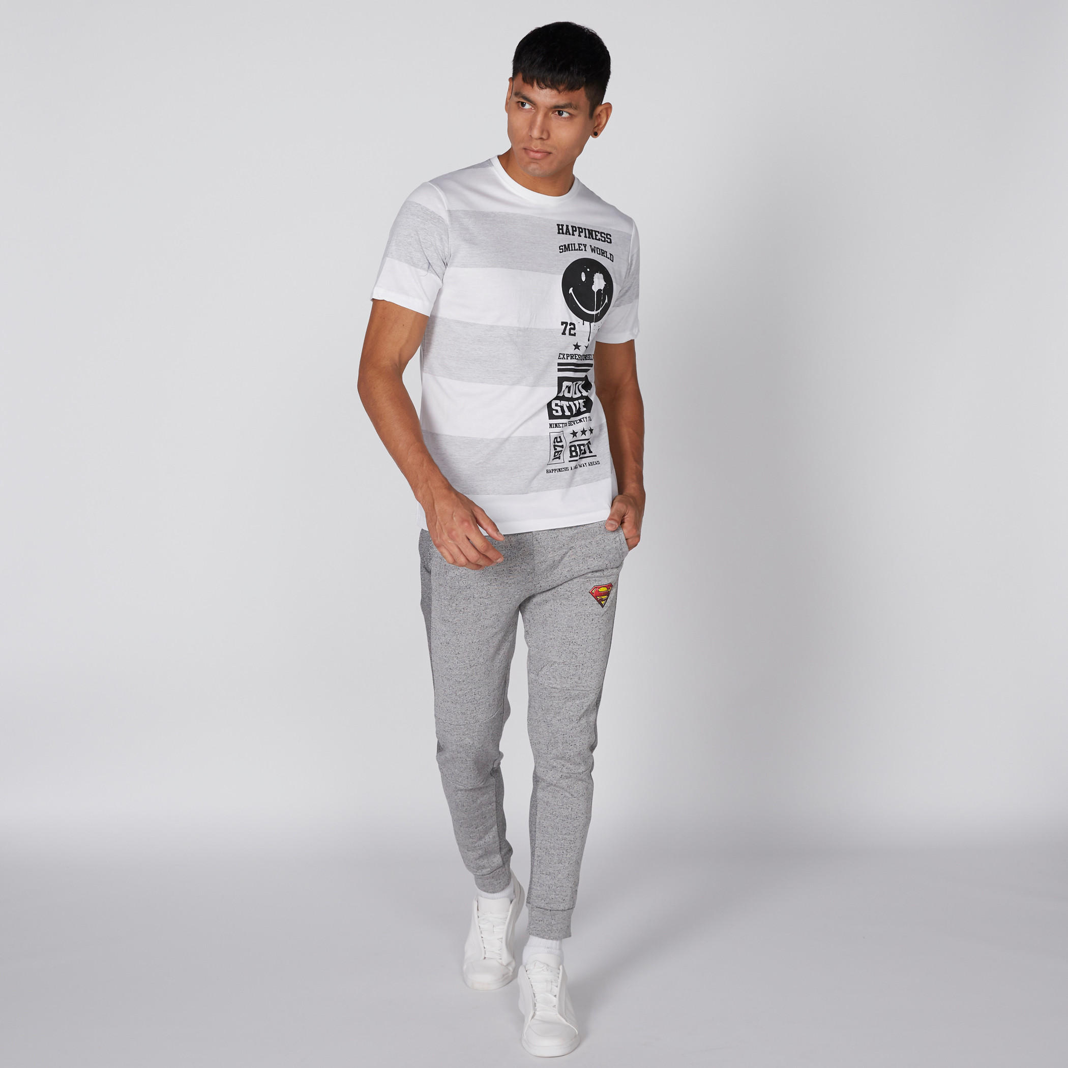 Smiley World Printed T-Shirt with Short Sleeves-men-clothing-tshirtsandpolos-tshirts-image-1