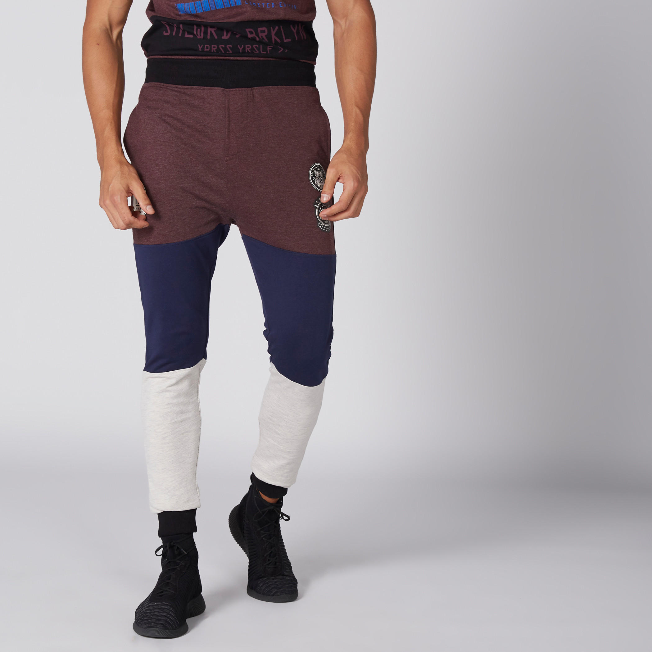Smiley World Pocket Detail Jog Pants with Elasticised Waistband-men-clothing-bottoms-joggers-image-1