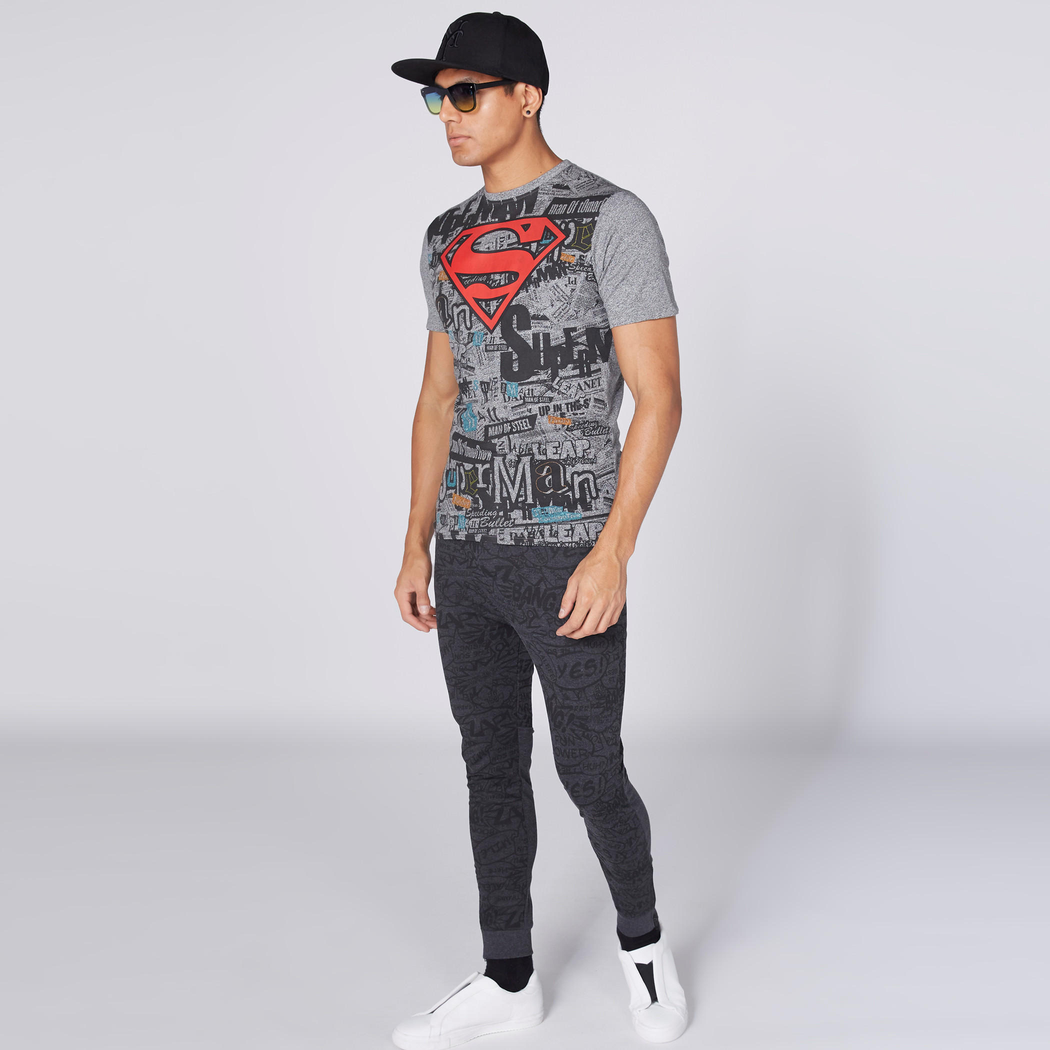 بنطال رياضي طويل بخصر مطاطي مزيّن بطبعات سمايلي وورلد-men-clothing-bottoms-joggers-image-5