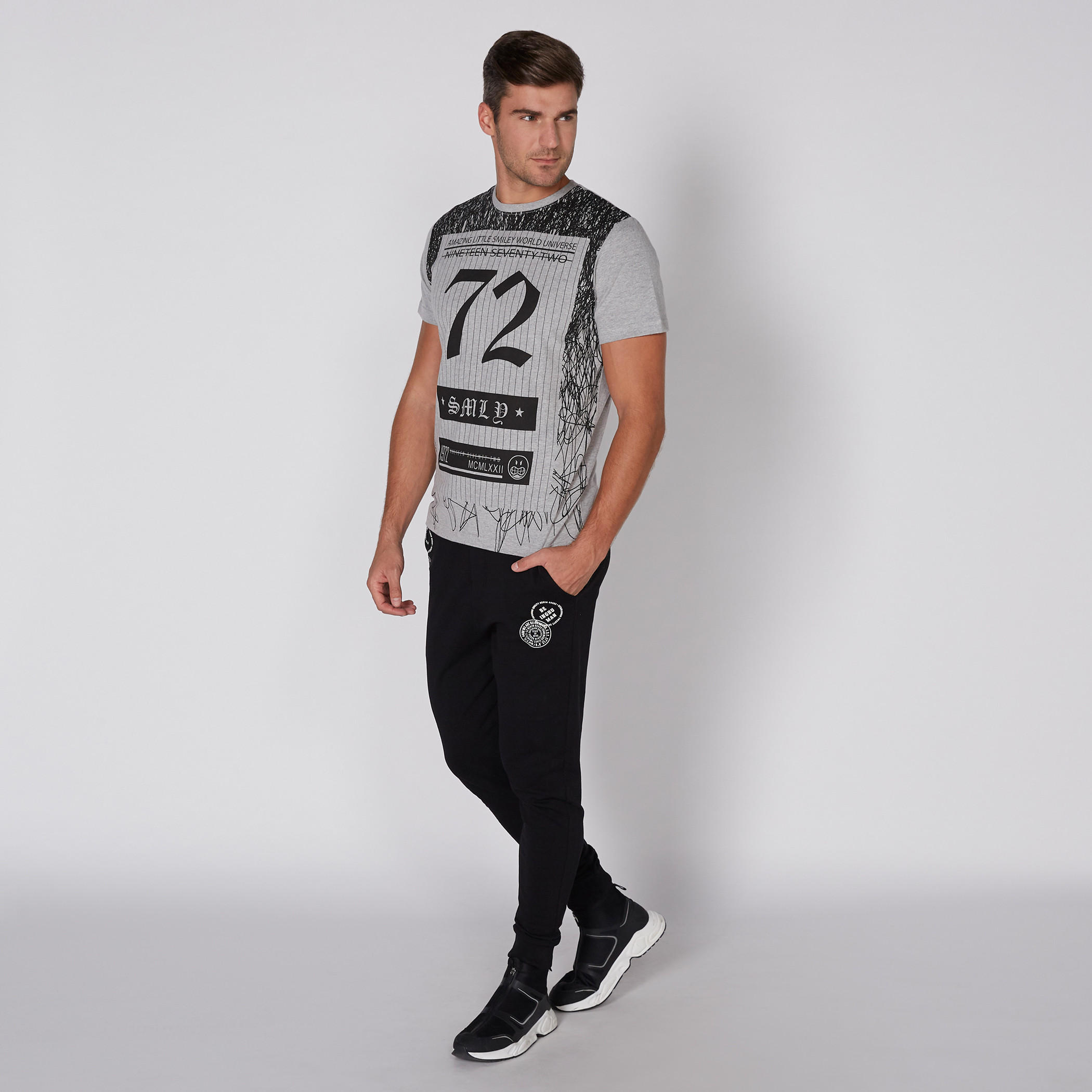 Smiley World Printed T-Shirt with Round Neck and Short Sleeves-men-clothing-tshirtsandpolos-tshirts-image-3