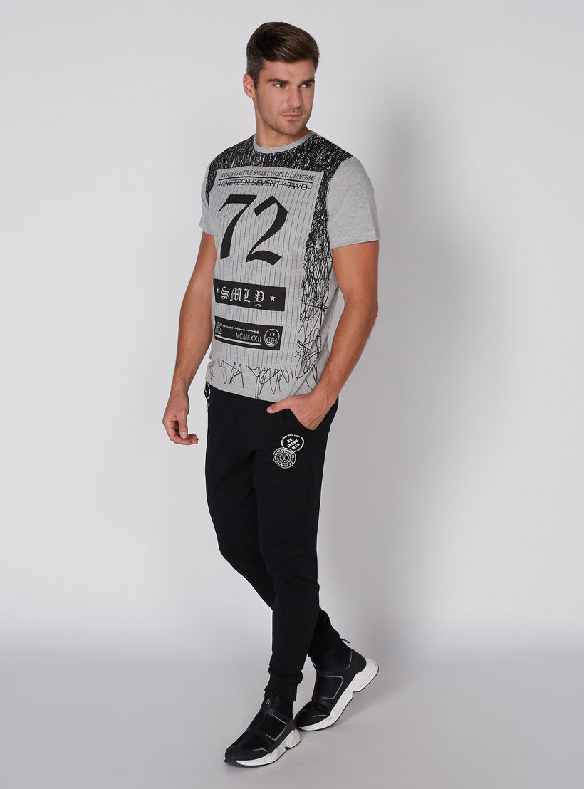 Smiley World Printed T-Shirt with Round Neck and Short Sleeves-men-clothing-tshirtsandpolos-tshirts-image-3