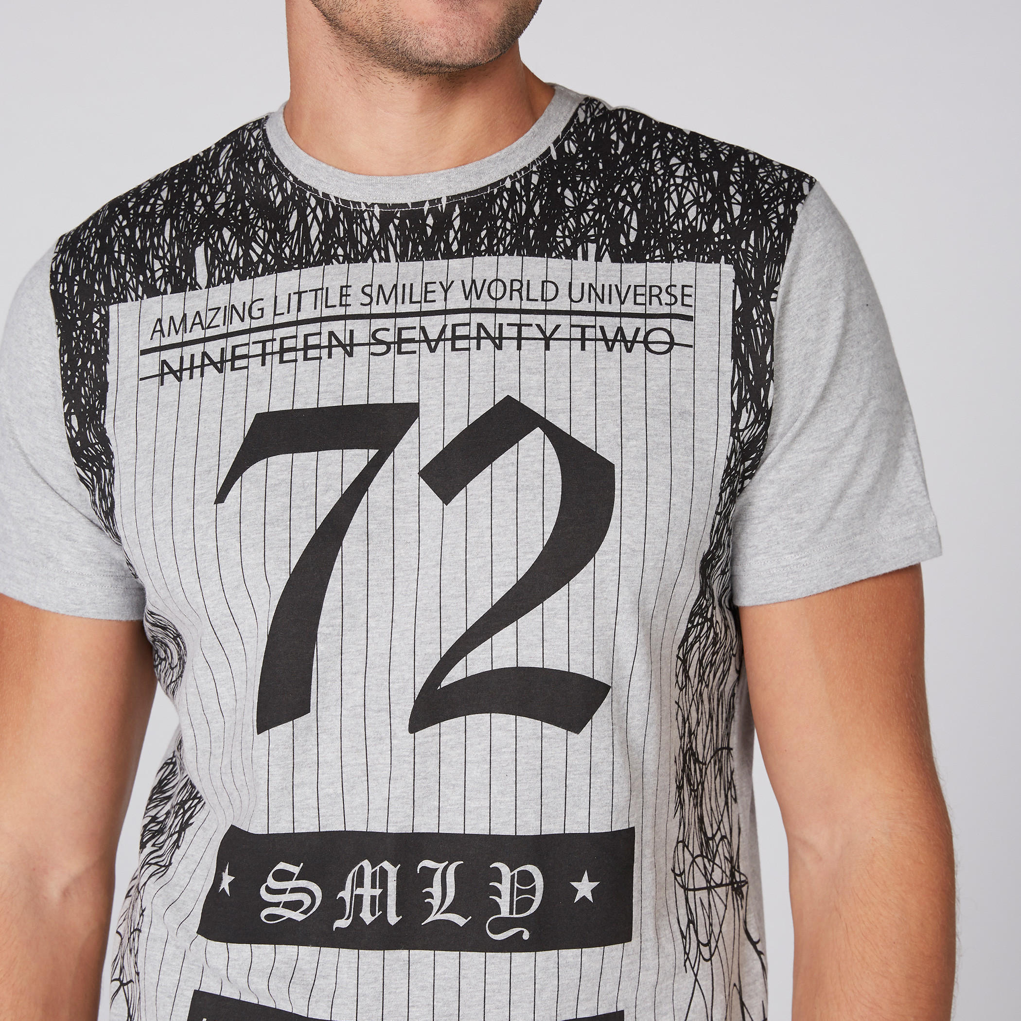 Smiley World Printed T-Shirt with Round Neck and Short Sleeves-men-clothing-tshirtsandpolos-tshirts-image-2