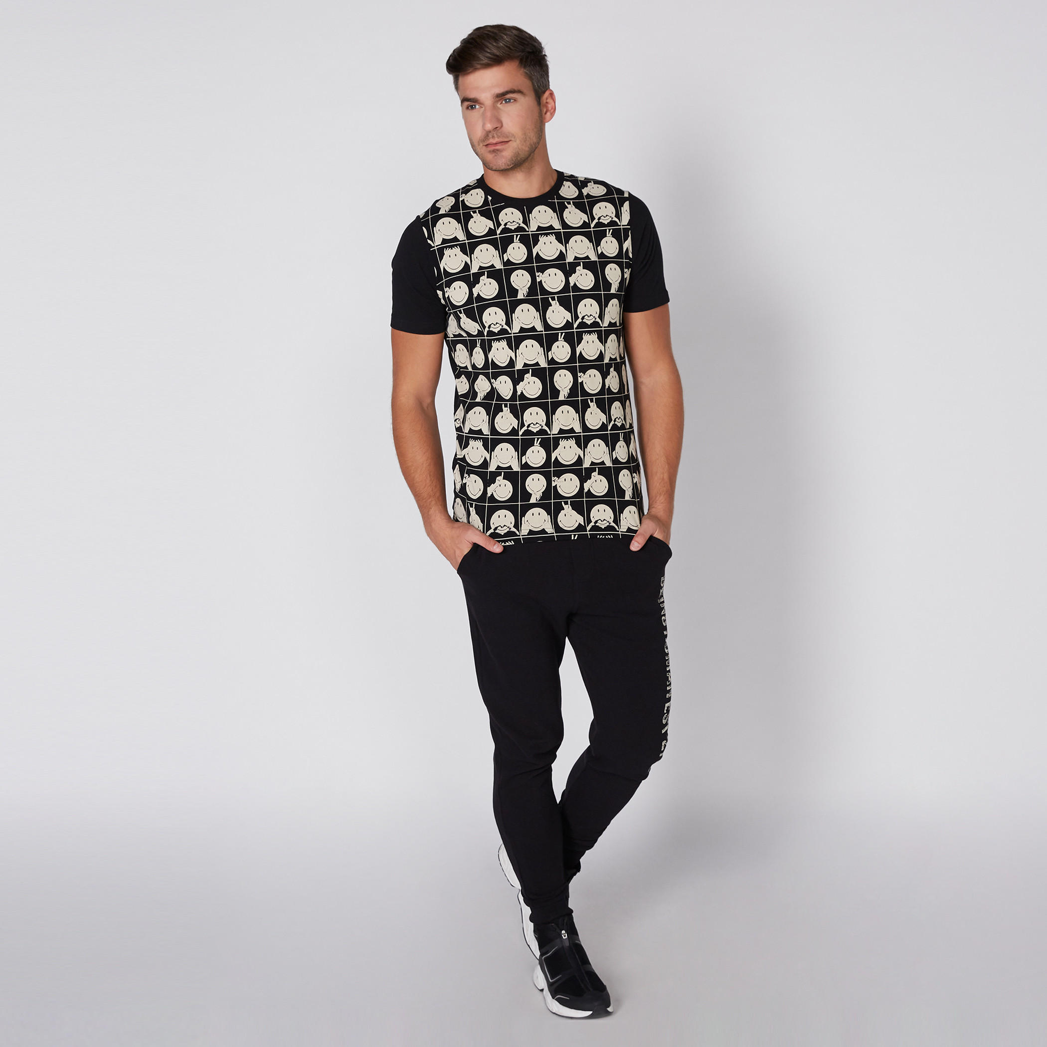 Smiley World Printed T-Shirt with Round Neck and Short Sleeves-men-clothing-tshirtsandpolos-tshirts-image-2
