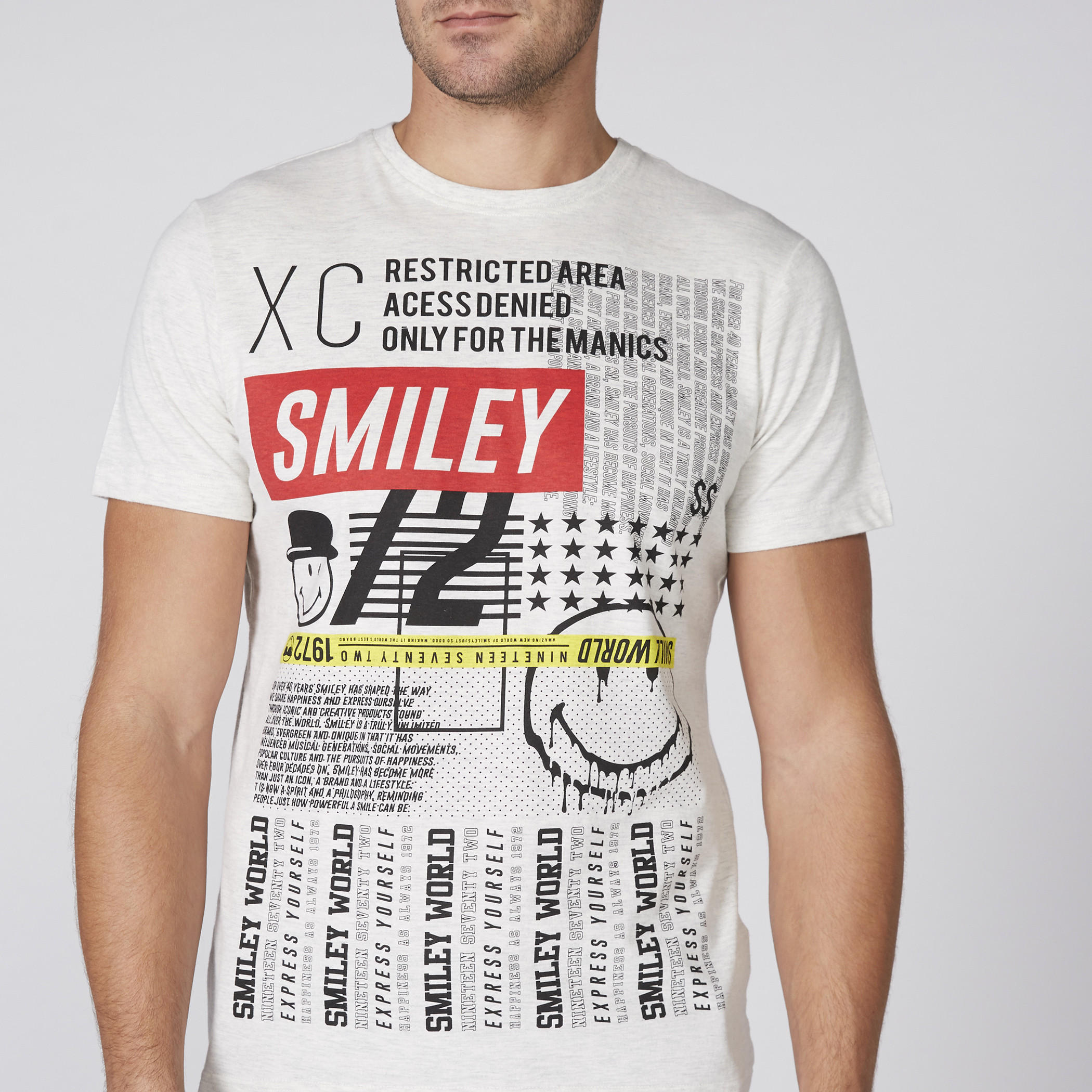 Smiley World Printed T-Shirt with Round Neck and Short Sleeves-men-clothing-tshirtsandpolos-tshirts-image-3