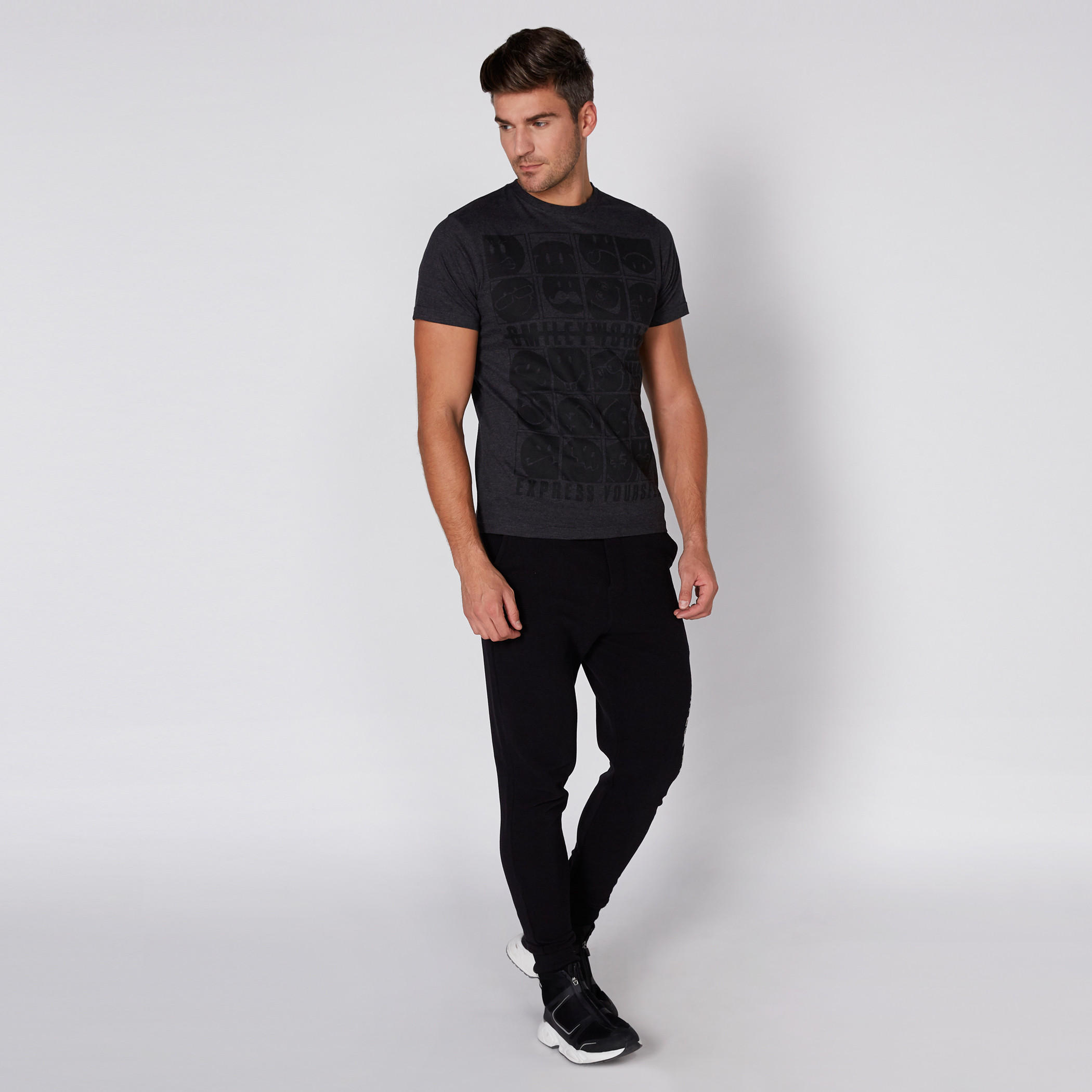 Smiley World Printed T-Shirt with Round Neck and Short Sleeves-men-clothing-tshirtsandpolos-tshirts-image-2