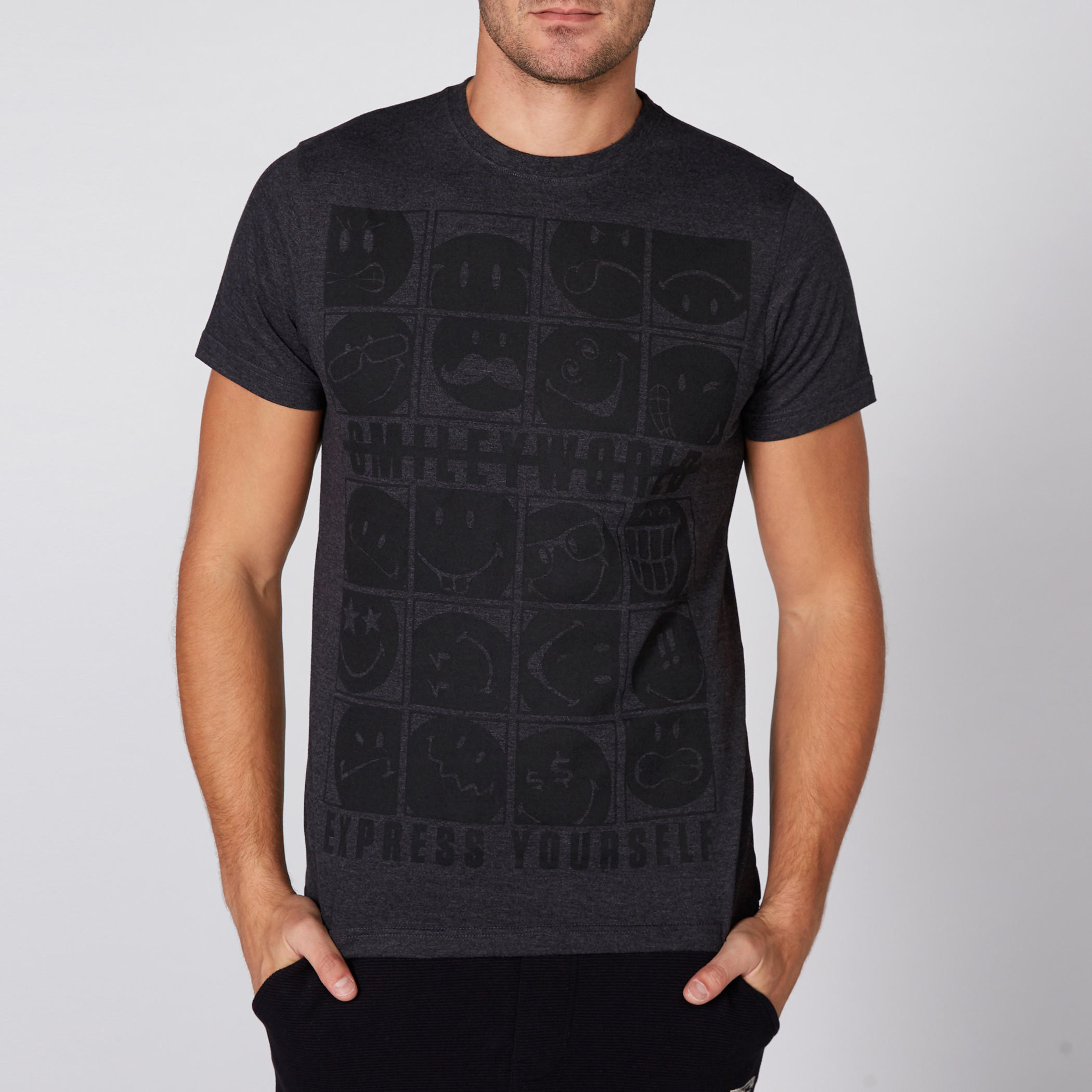 Smiley World Printed T-Shirt with Round Neck and Short Sleeves-men-clothing-tshirtsandpolos-tshirts-image-3