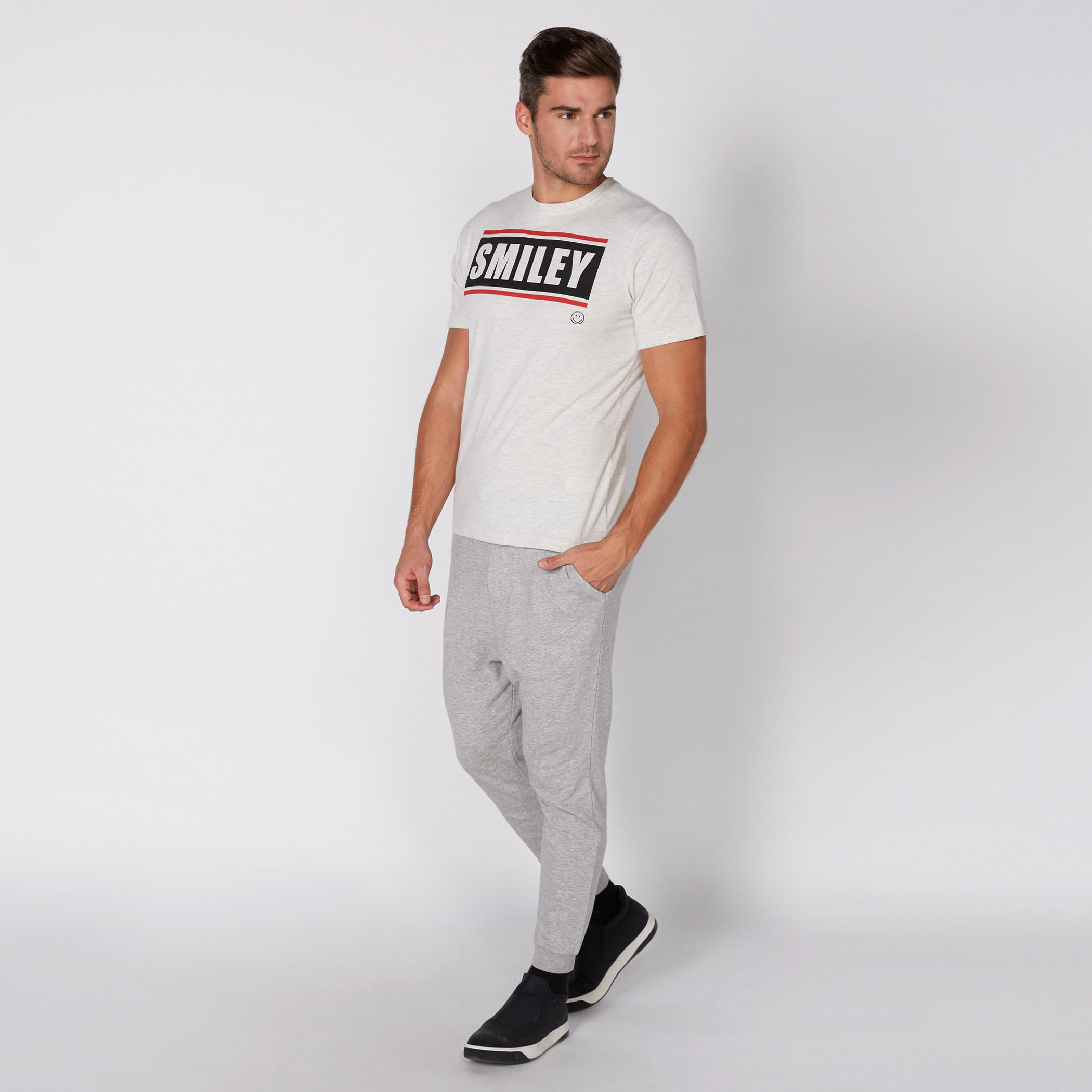 Smiley World Printed T-Shirt with Round Neck and Short Sleeves-men-clothing-tshirtsandpolos-tshirts-image-2