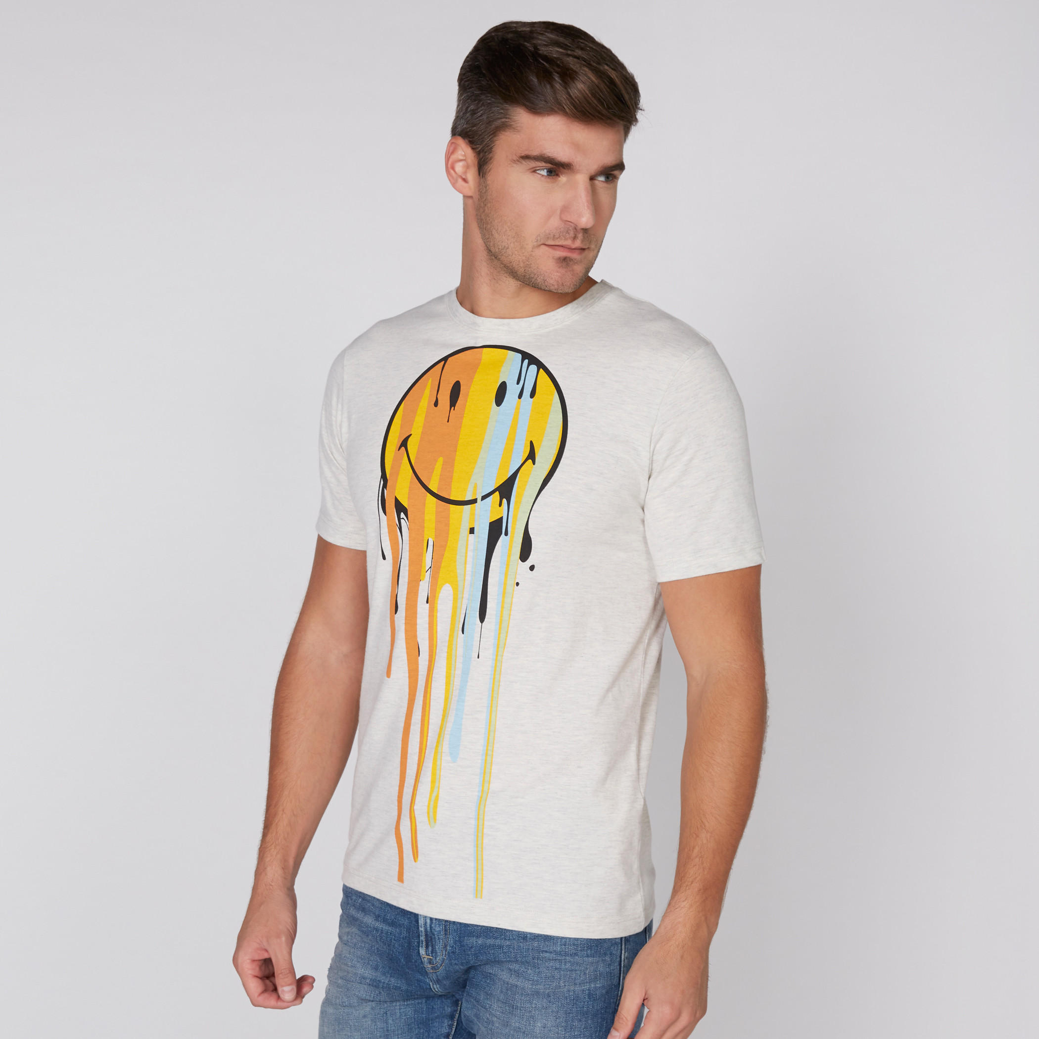 Smiley World Printed T-Shirt with Round Neck and Short Sleeves-men-clothing-tshirtsandpolos-tshirts-image-1