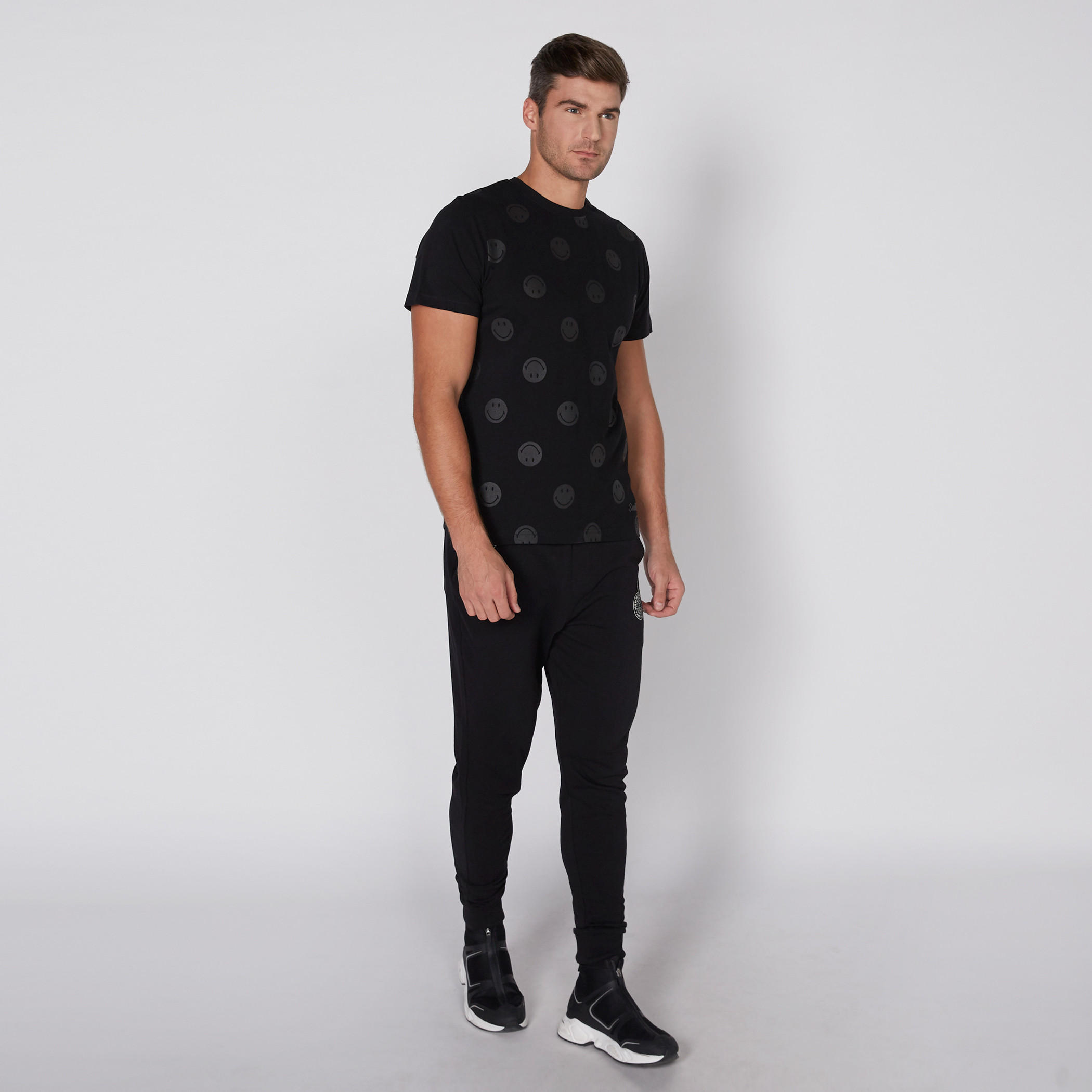 Smiley World Printed T-Shirt with Round Neck and Short Sleeves-men-clothing-tshirtsandpolos-tshirts-image-2