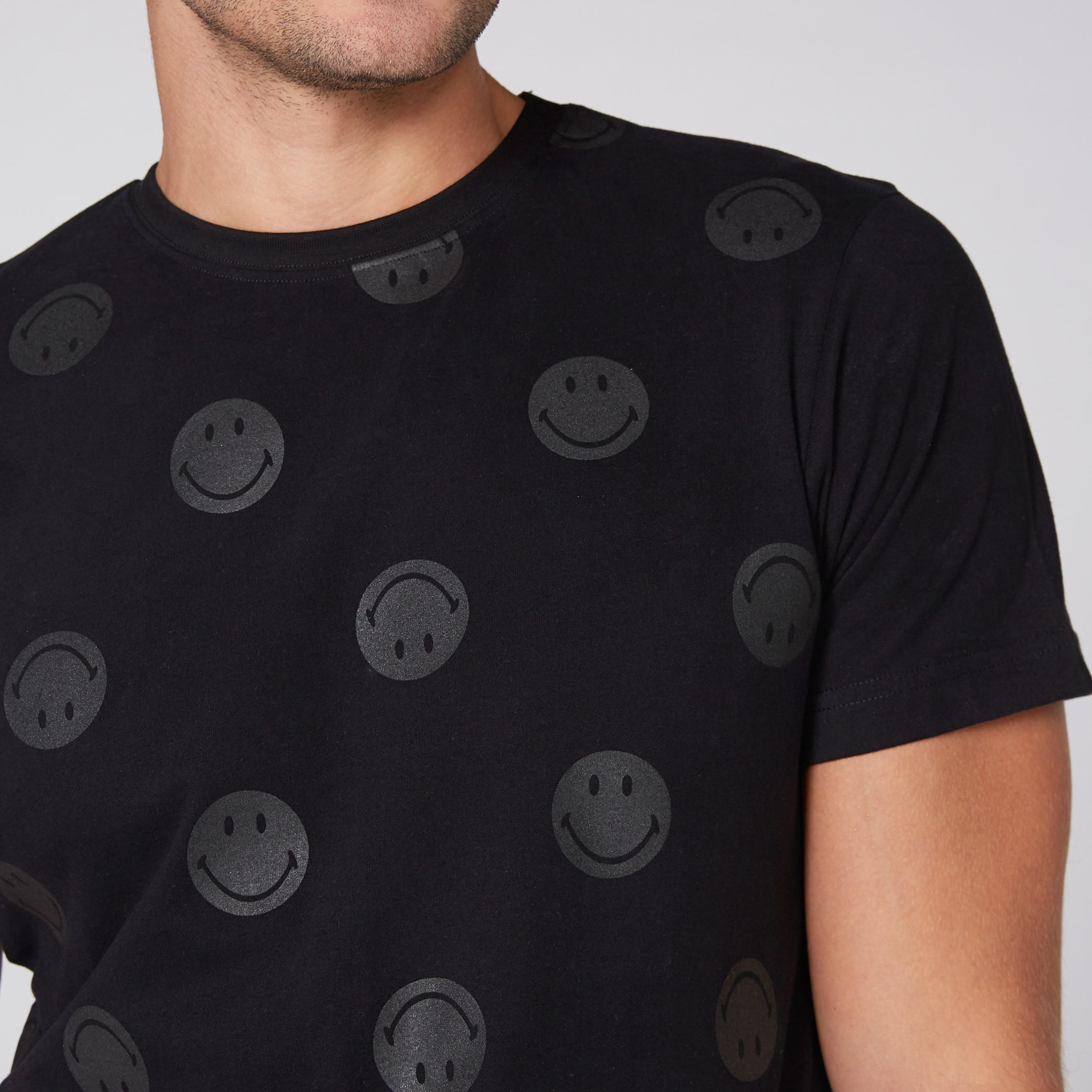 Smiley World Printed T-Shirt with Round Neck and Short Sleeves-men-clothing-tshirtsandpolos-tshirts-image-3