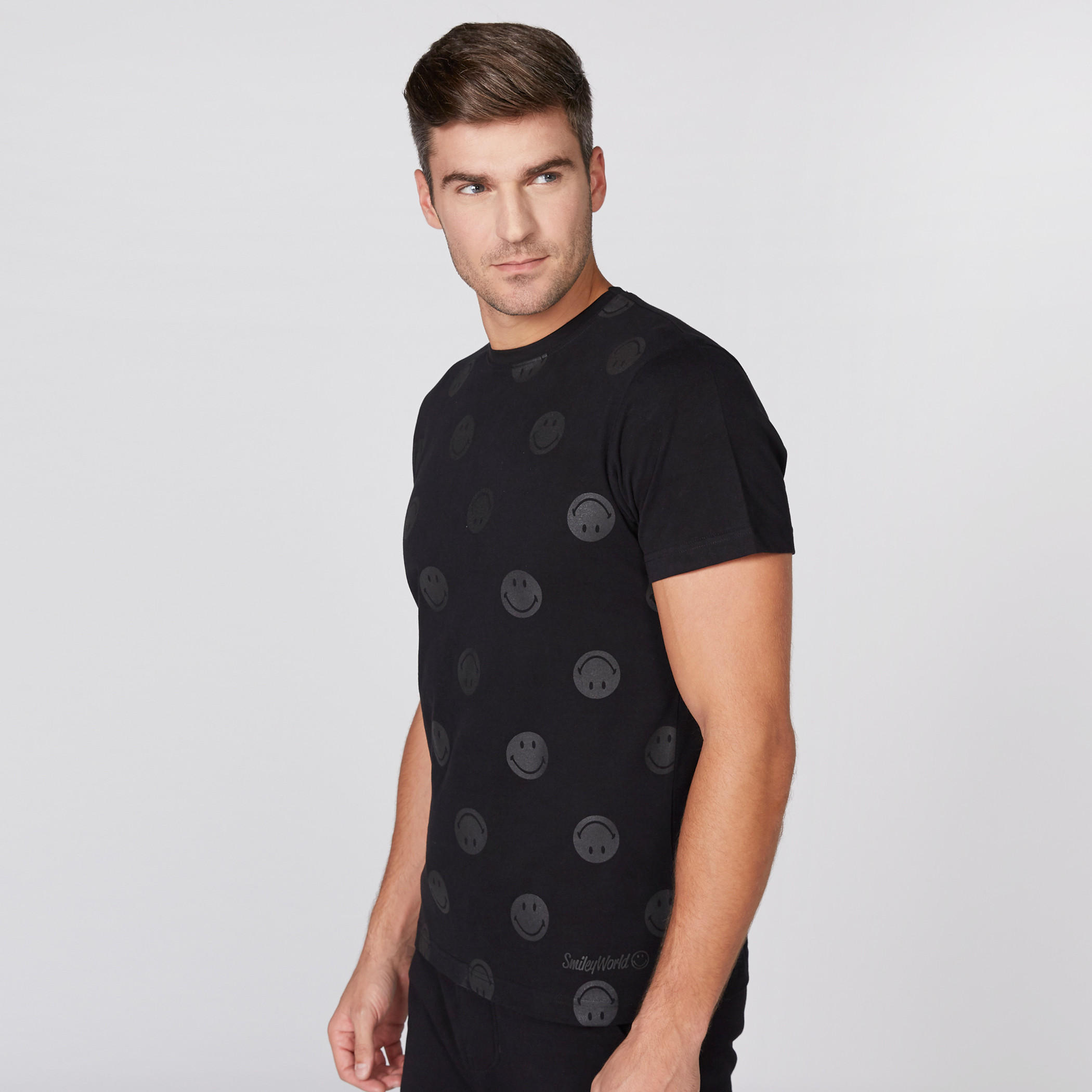 Smiley World Printed T-Shirt with Round Neck and Short Sleeves-men-clothing-tshirtsandpolos-tshirts-image-5