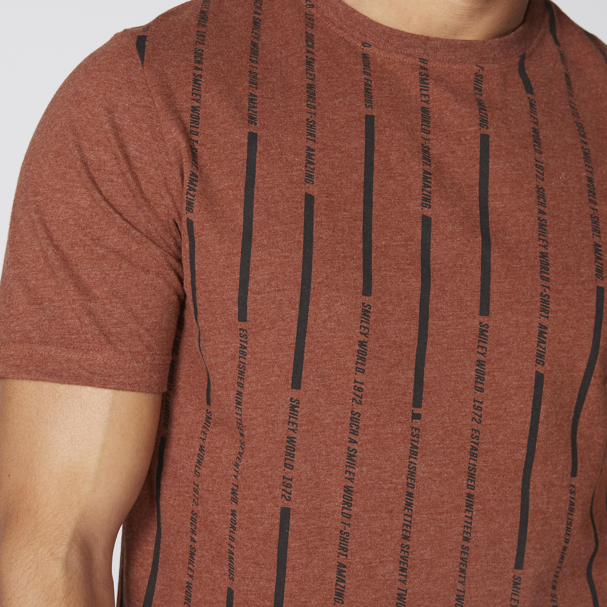 تيشيرت بياقة ضيّقة وأكمام قصيرة وطبعات سمايلي وورلد-men-clothing-tshirtsandpolos-tshirts-image-3