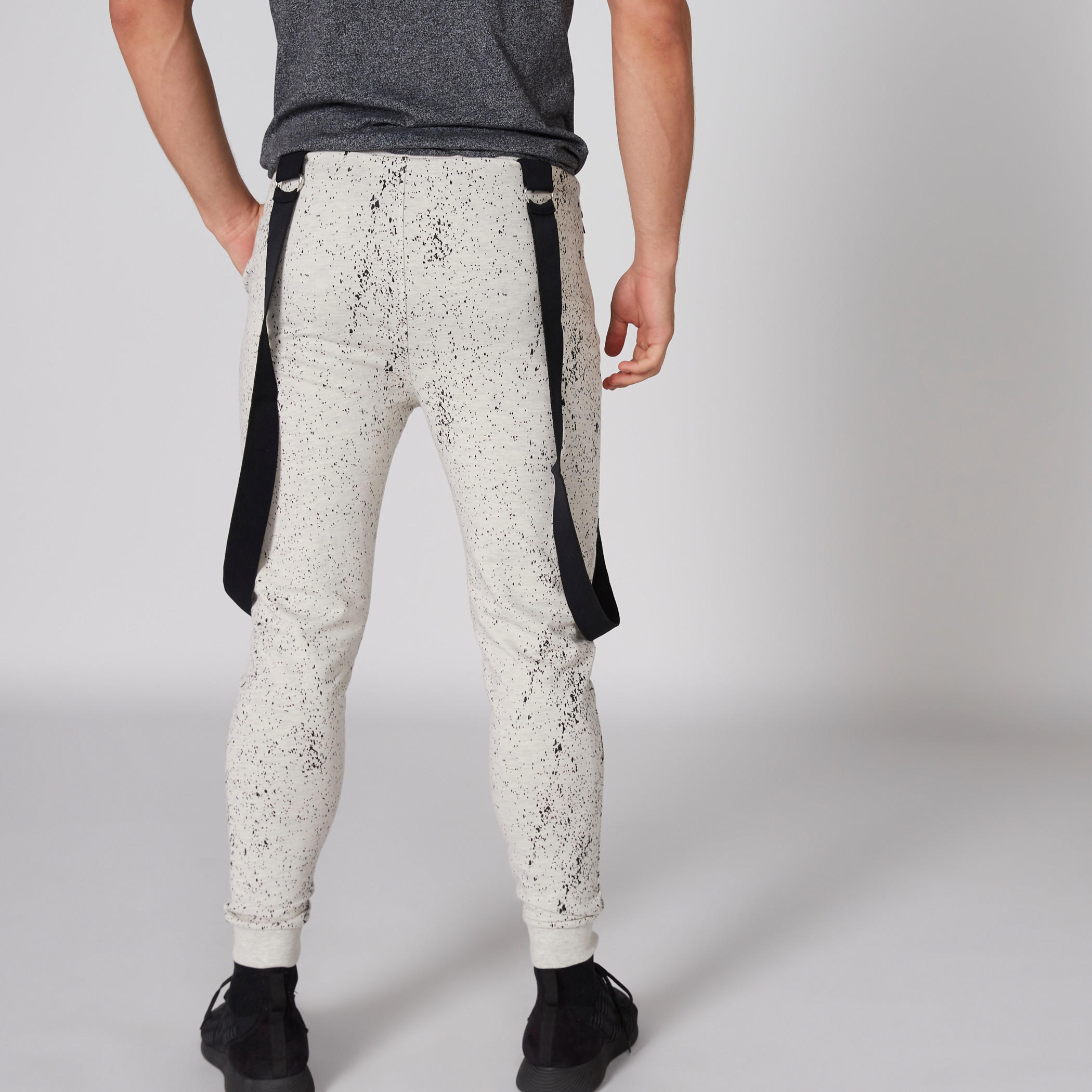 بنطال رياضي طويل بخصر مطاطي مزيّن بطبعات سمايلي وورلد-men-clothing-bottoms-joggers-image-2