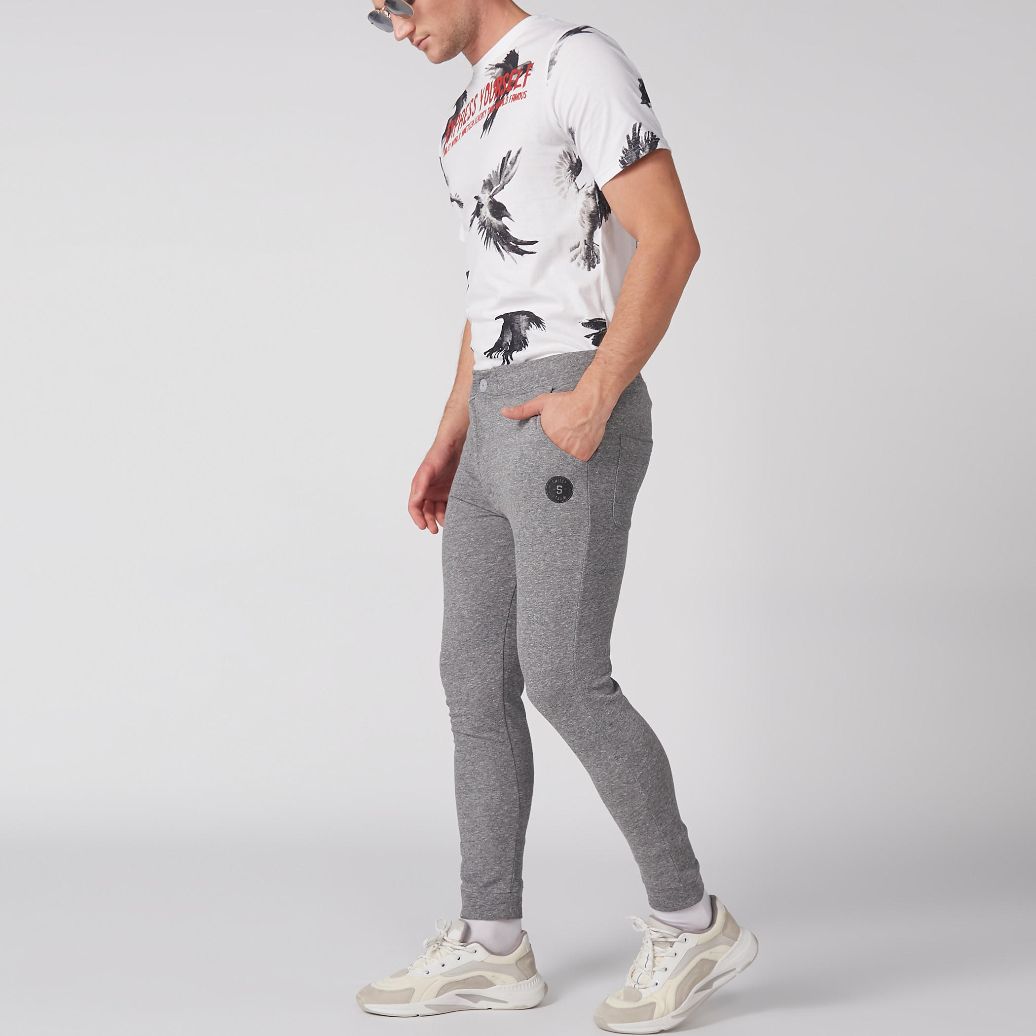 Smiley World Printed Jog Pants with Pocket Detail and Button Closure-men-clothing-bottoms-joggers-image-3