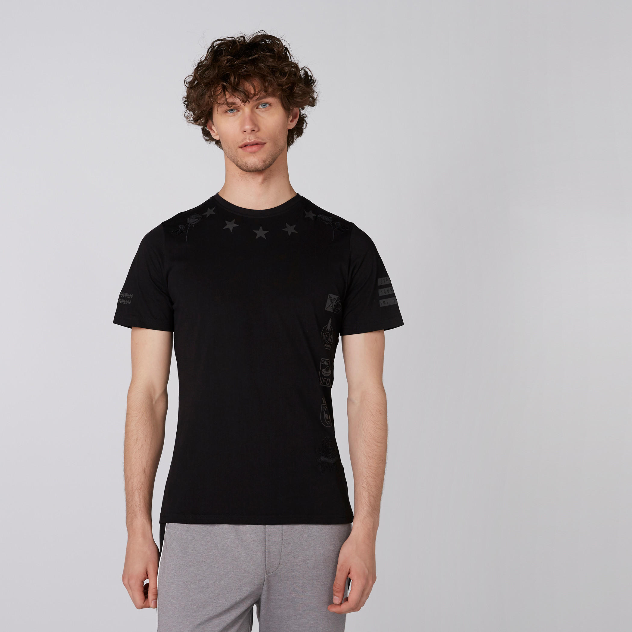 Smiley World Printed T-Shirt with Crew Neck and Short Sleeves-men-clothing-tshirtsandpolos-tshirts-image-1