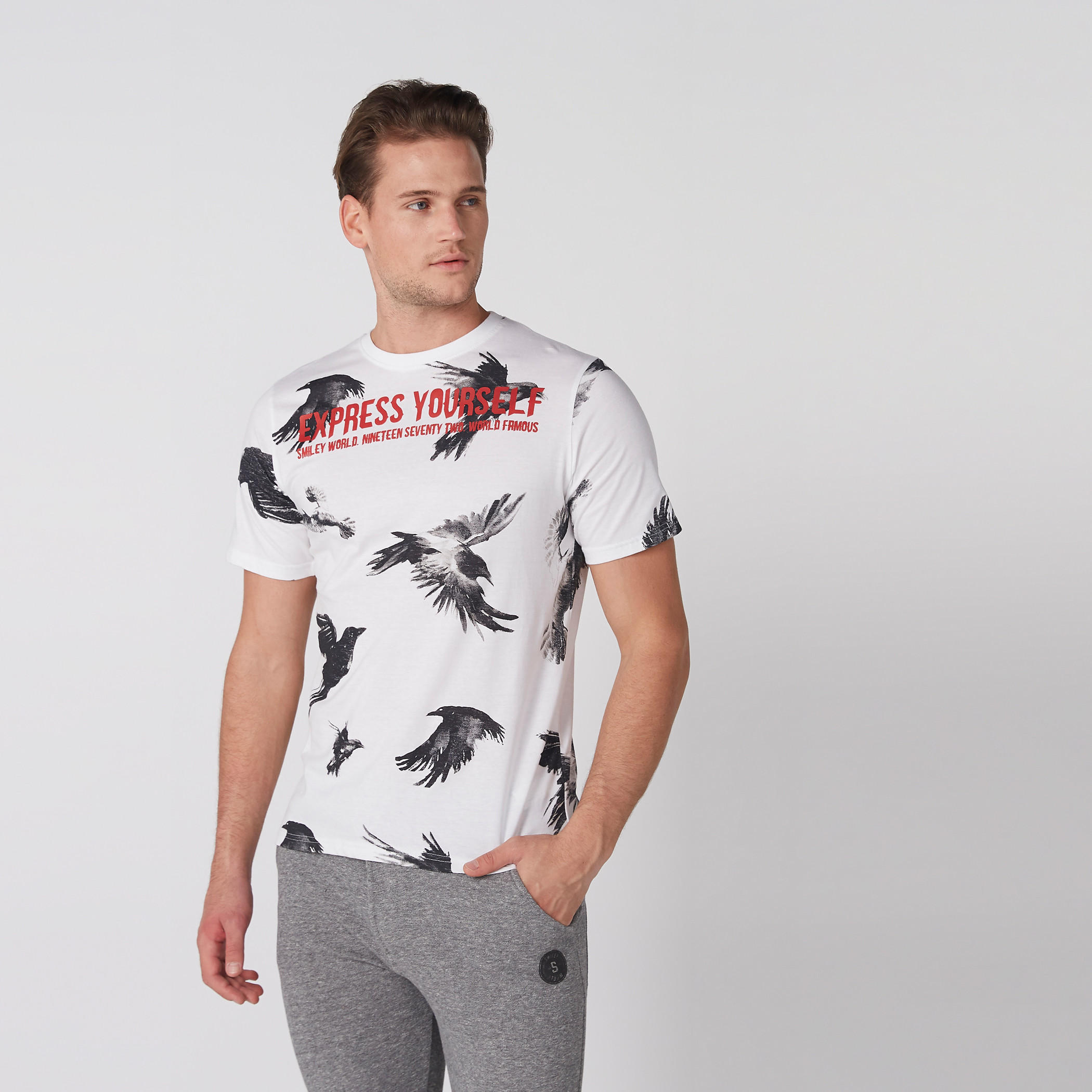 Smiley World Printed T-Shirt with Crew Neck and Short Sleeves-men-clothing-tshirtsandpolos-tshirts-image-2