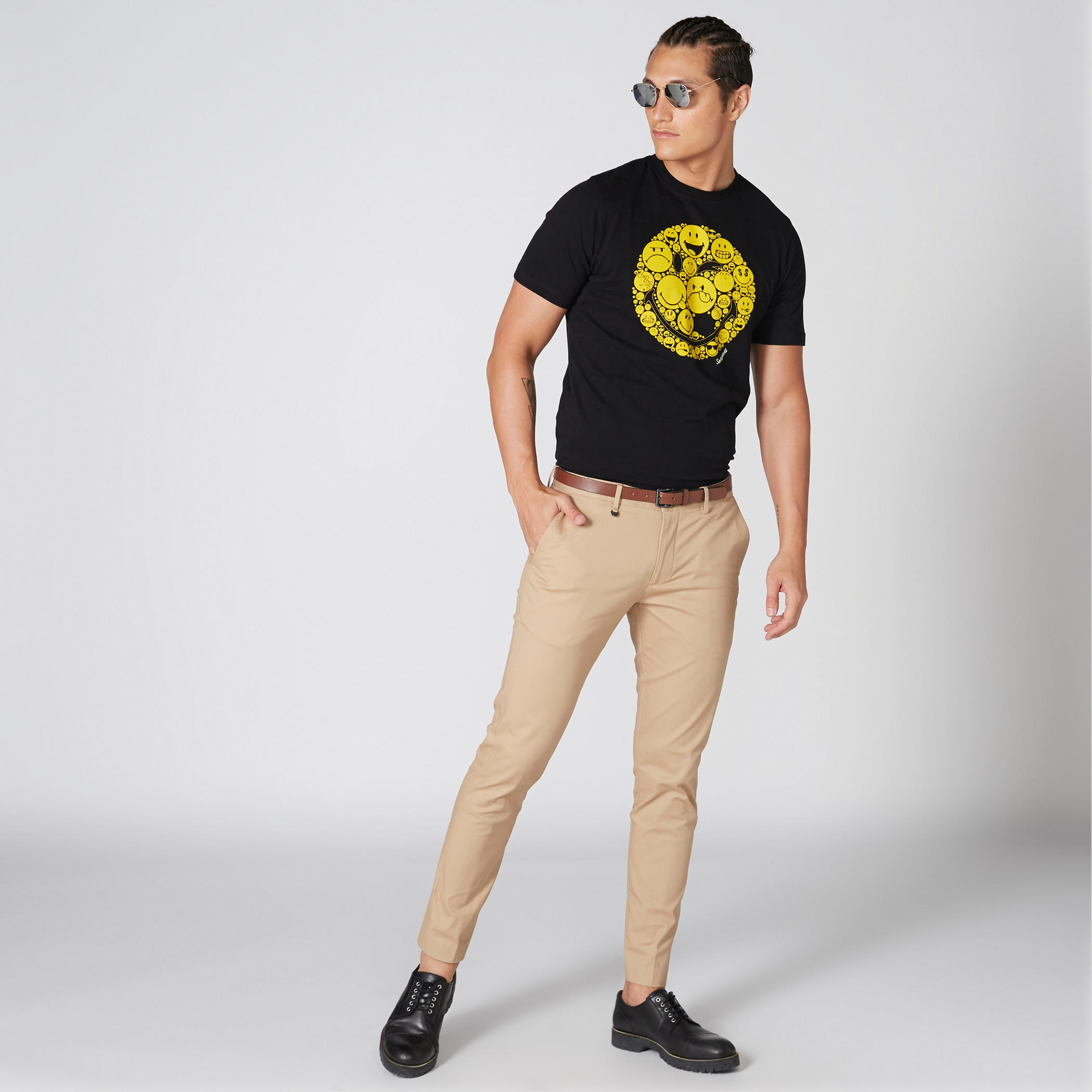 Smiley World Printed T-Shirt with Crew Neck and Short Sleeves-men-clothing-tshirtsandpolos-tshirts-image-3