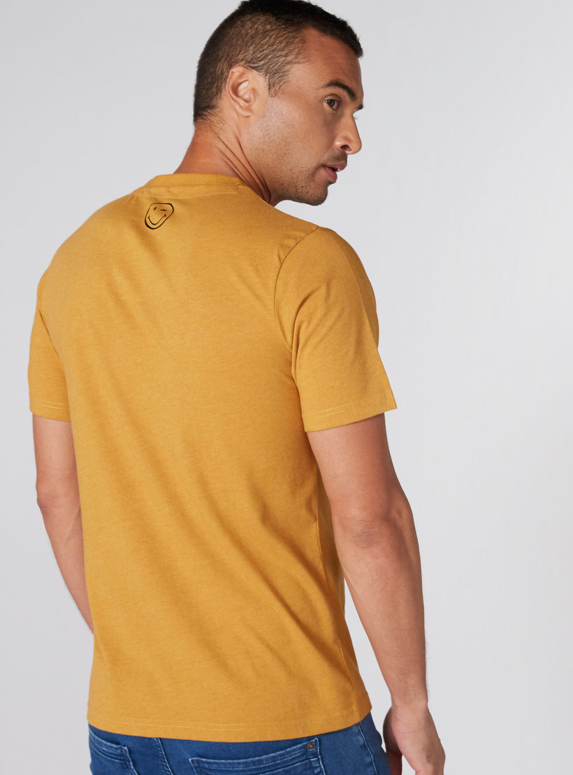 Smiley World Printed T-Shirt with Crew Neck and Short Sleeves-men-clothing-tshirtsandpolos-tshirts-image-2