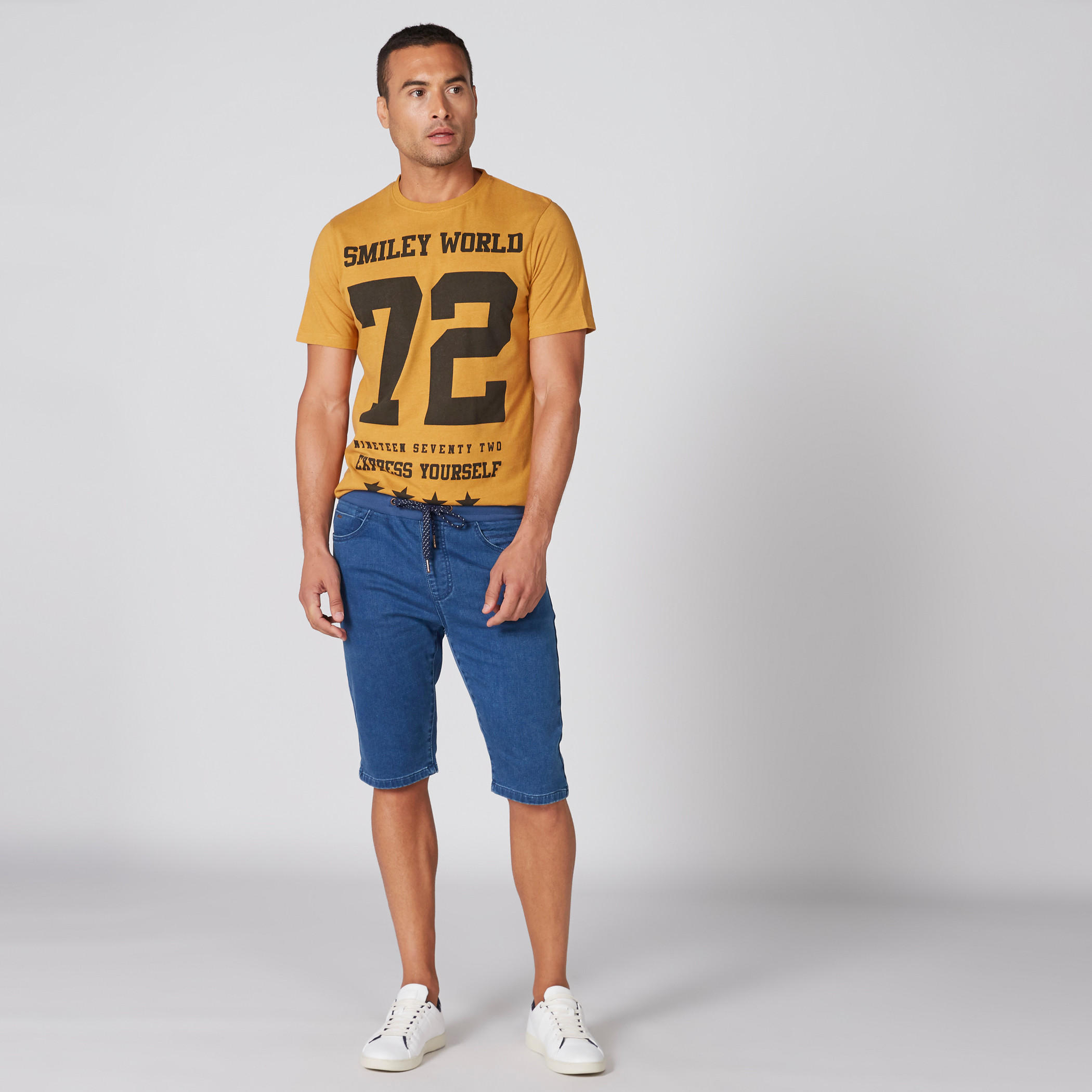 Smiley World Printed T-Shirt with Crew Neck and Short Sleeves-men-clothing-tshirtsandpolos-tshirts-image-3