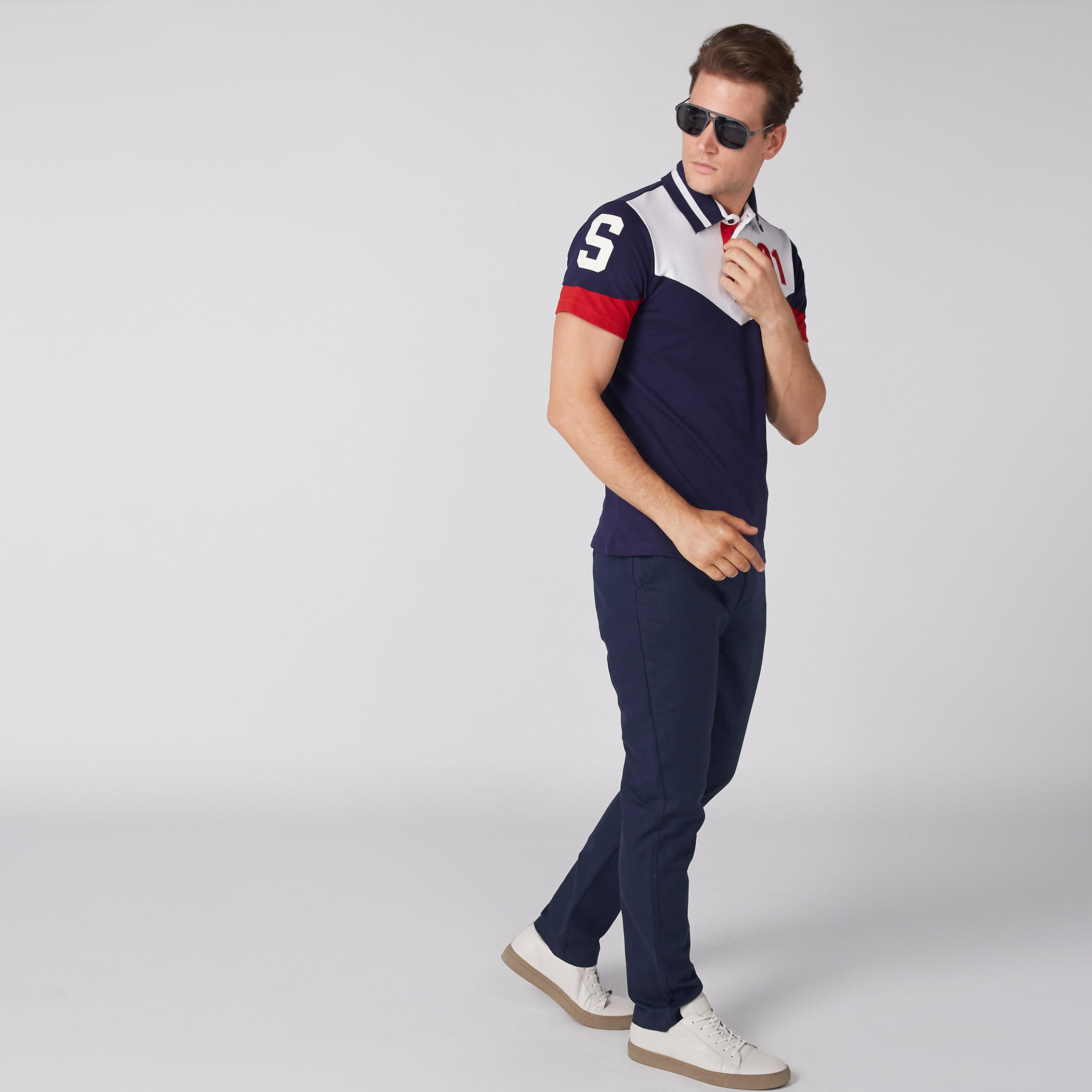Smiley World Printed T-Shirt with Polo Neck and Short Sleeves-men-clothing-tshirtsandpolos-polos-image-3
