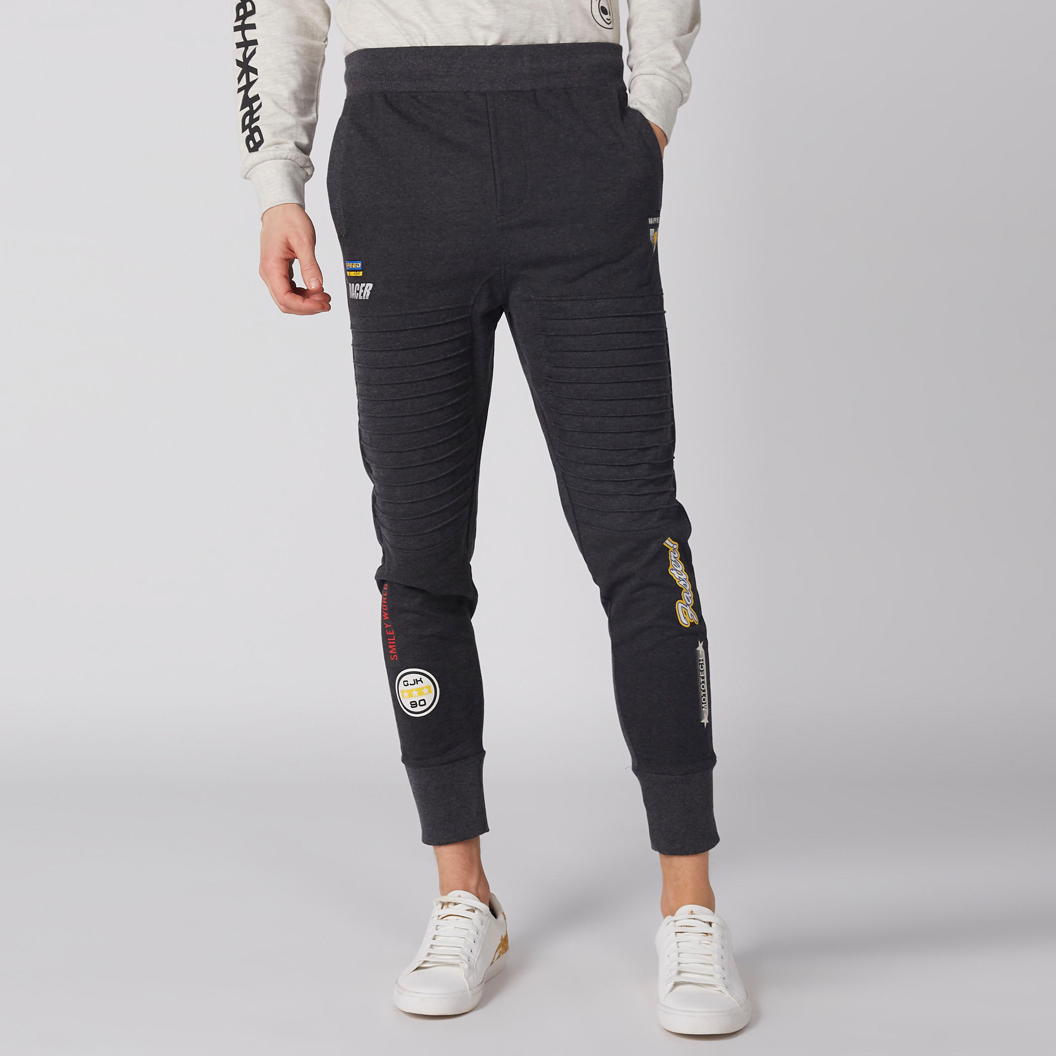 Smiley World Printed Full Length Jog Pants with Pocket Detail-men-clothing-bottoms-joggers-image-3