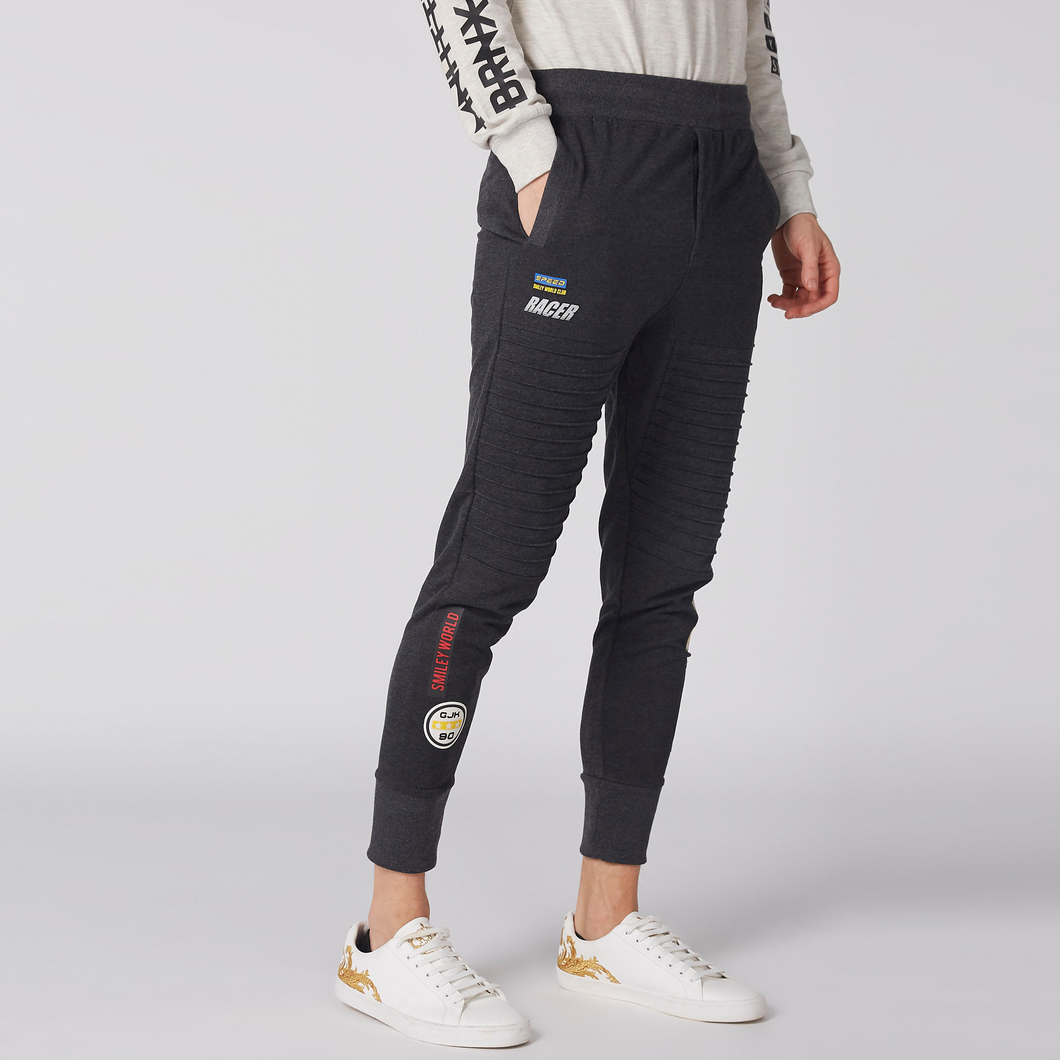Smiley World Printed Full Length Jog Pants with Pocket Detail-men-clothing-bottoms-joggers-image-4